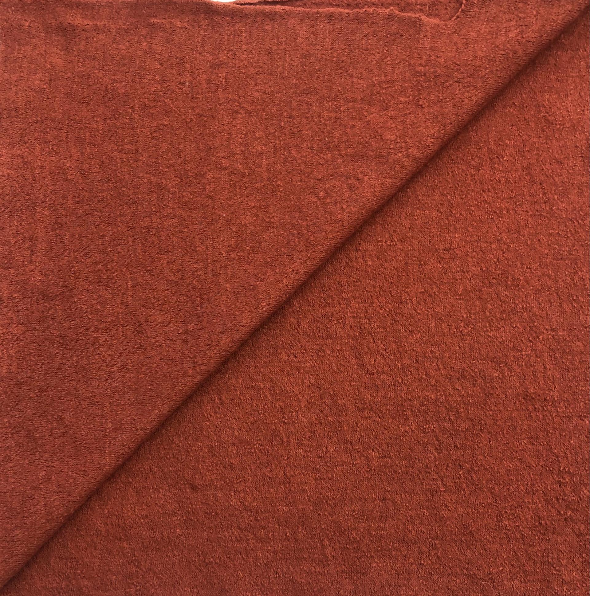 Boiled Wool Blend Knit in Brick