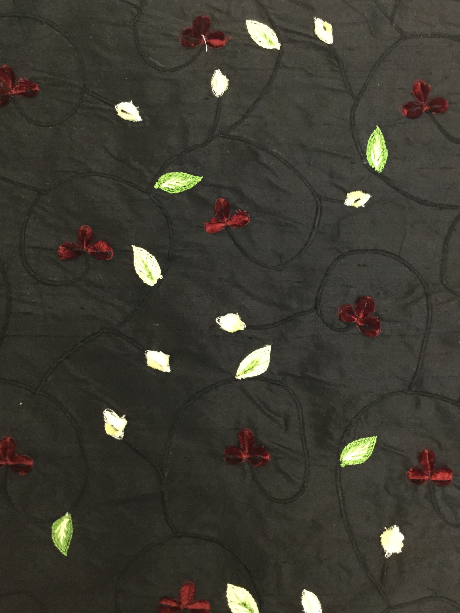 Embroidered Silk Shantung