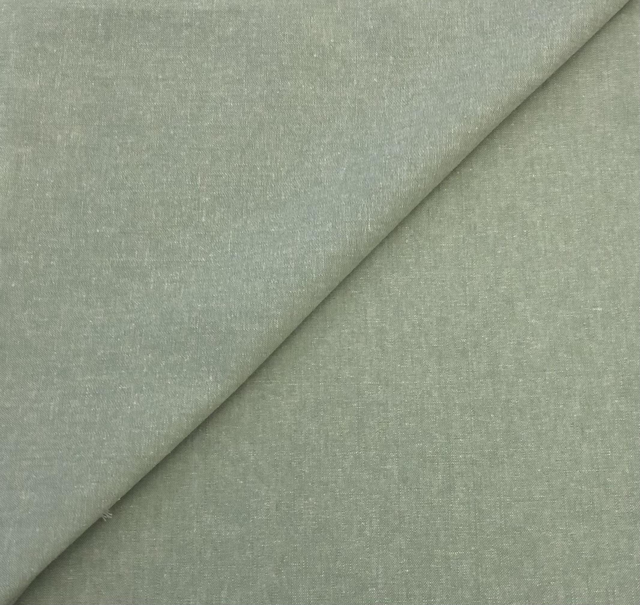 Yarn Dyed Linen Cotton in Seafoam