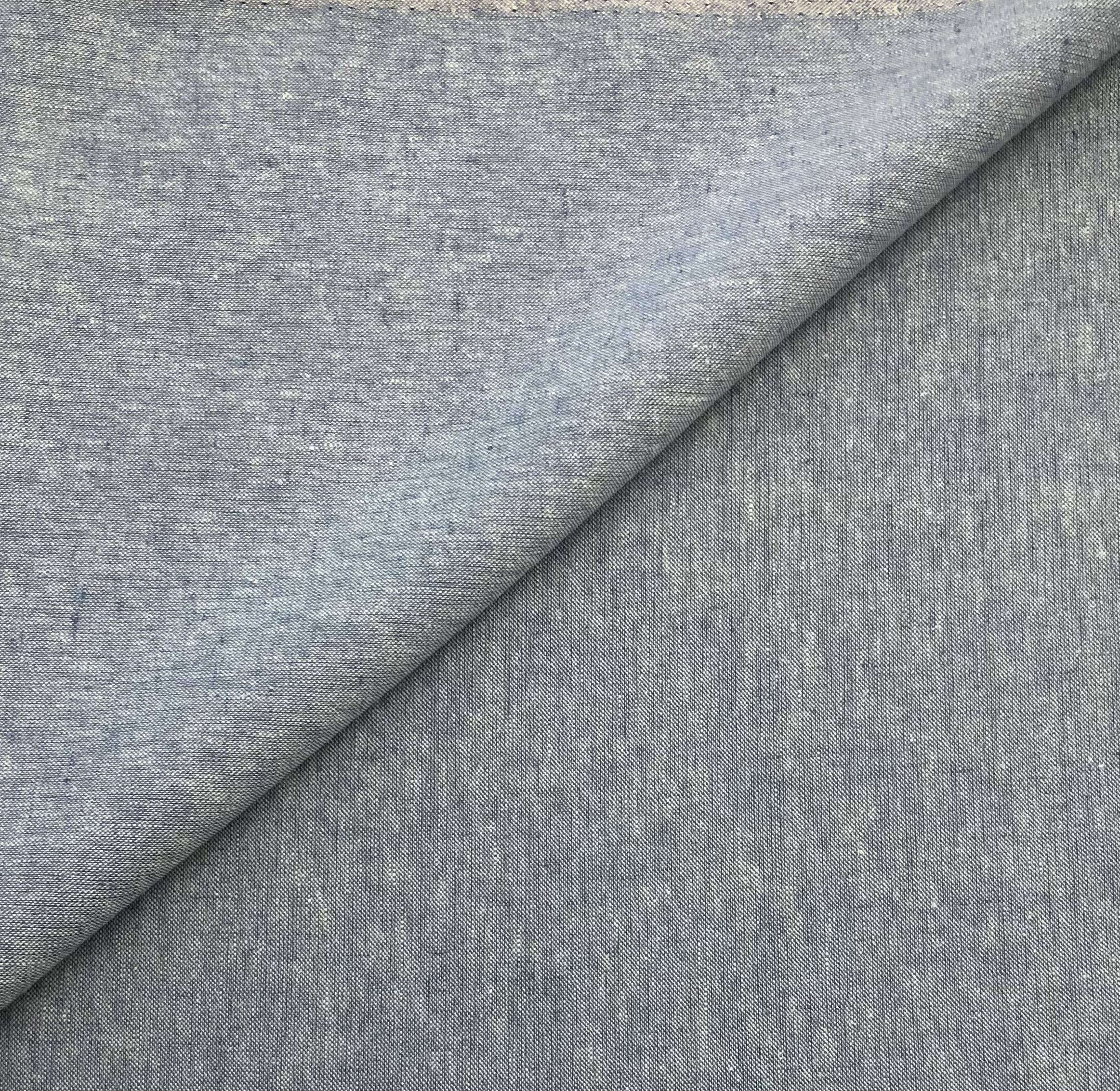 Yarn Dyed Linen Cotton in Cadet