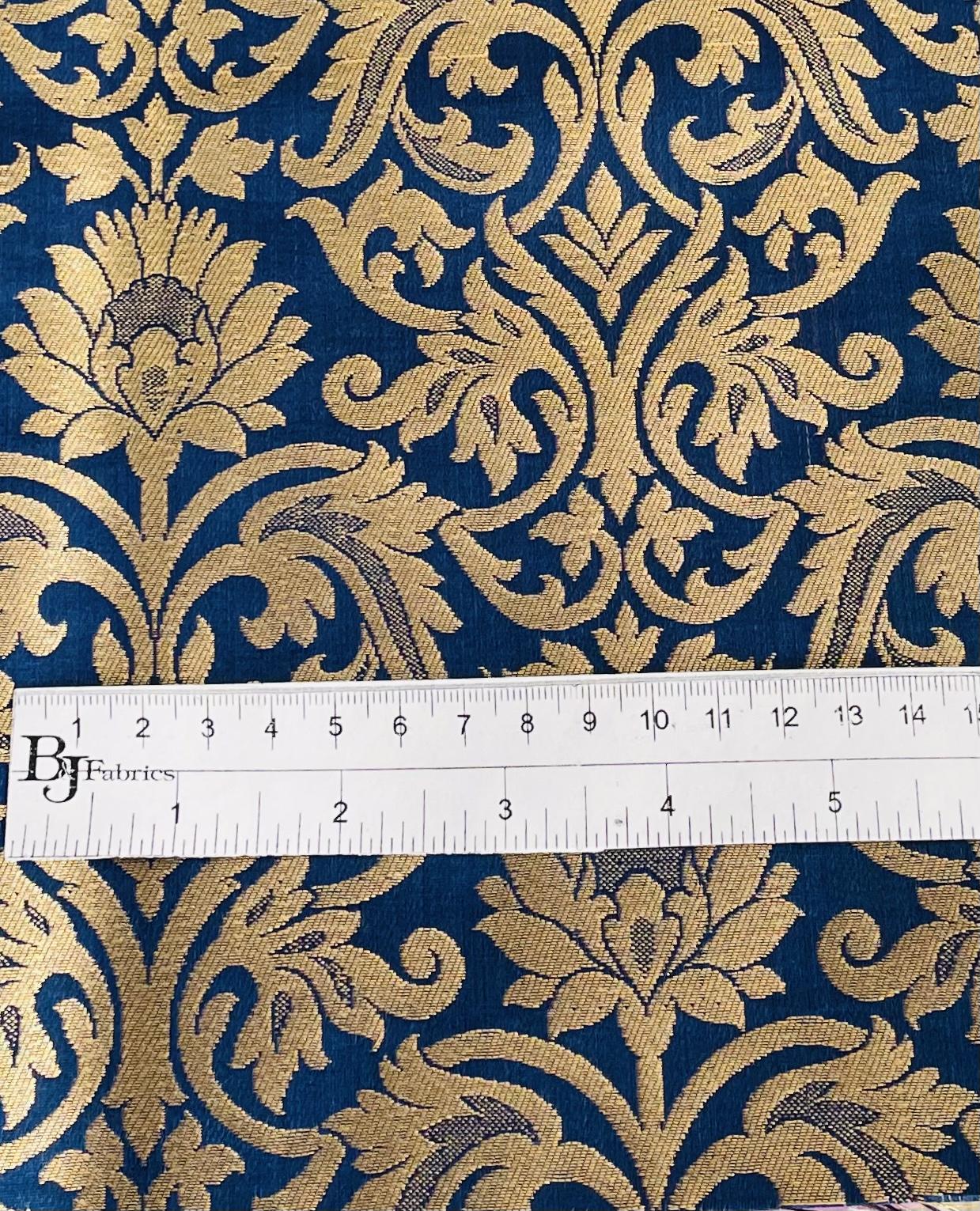 Metallic Brocade in Royal and Gold