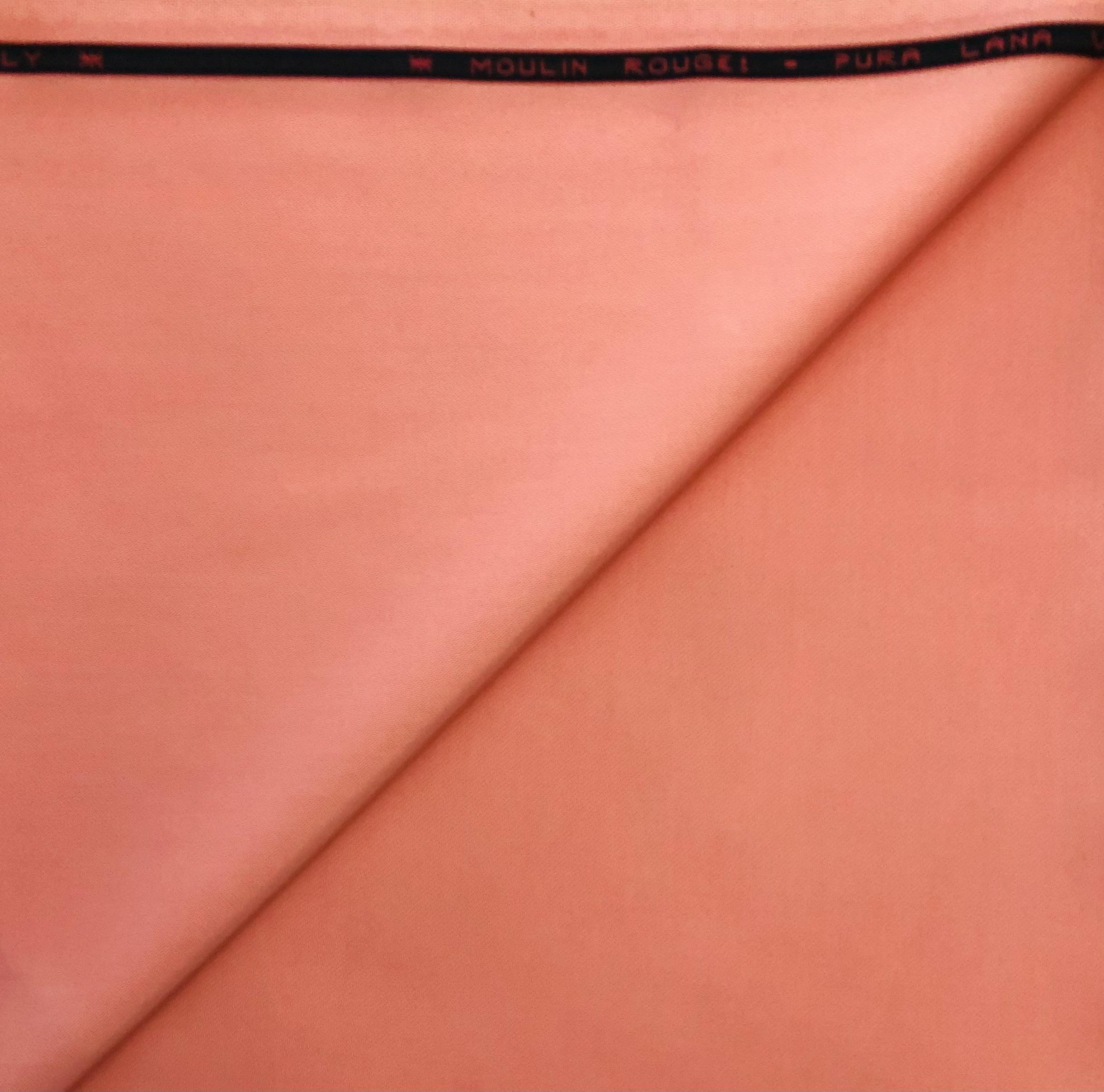Italian Wool Twill Satin Faille in Salmone