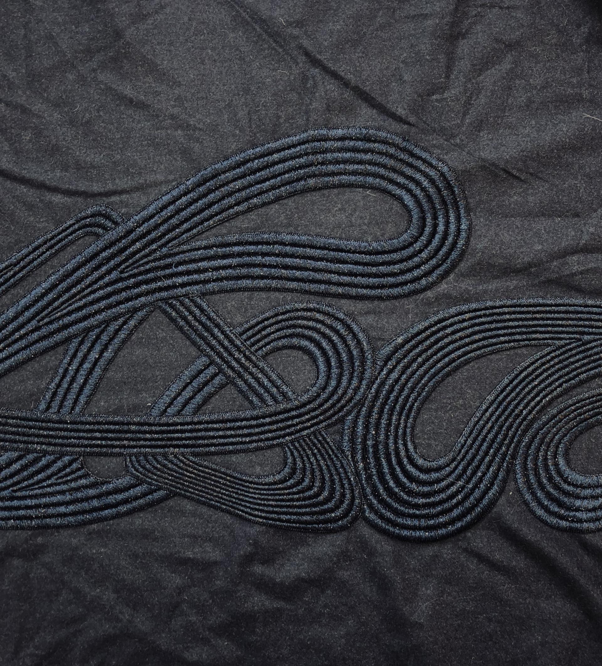 Embroidered Wool Super 130s