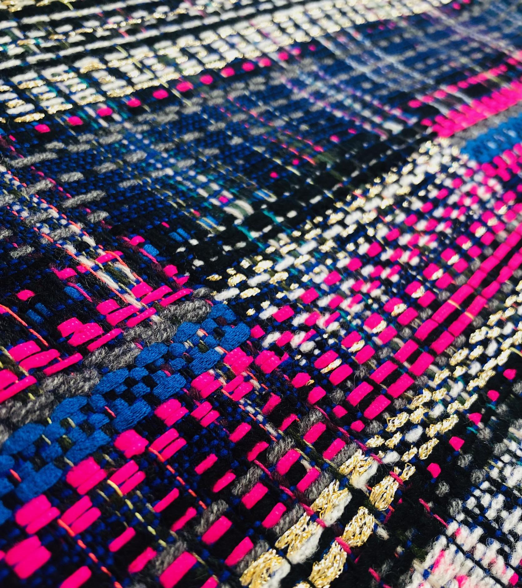 Made in England Wool Cotton Metallic Tweed