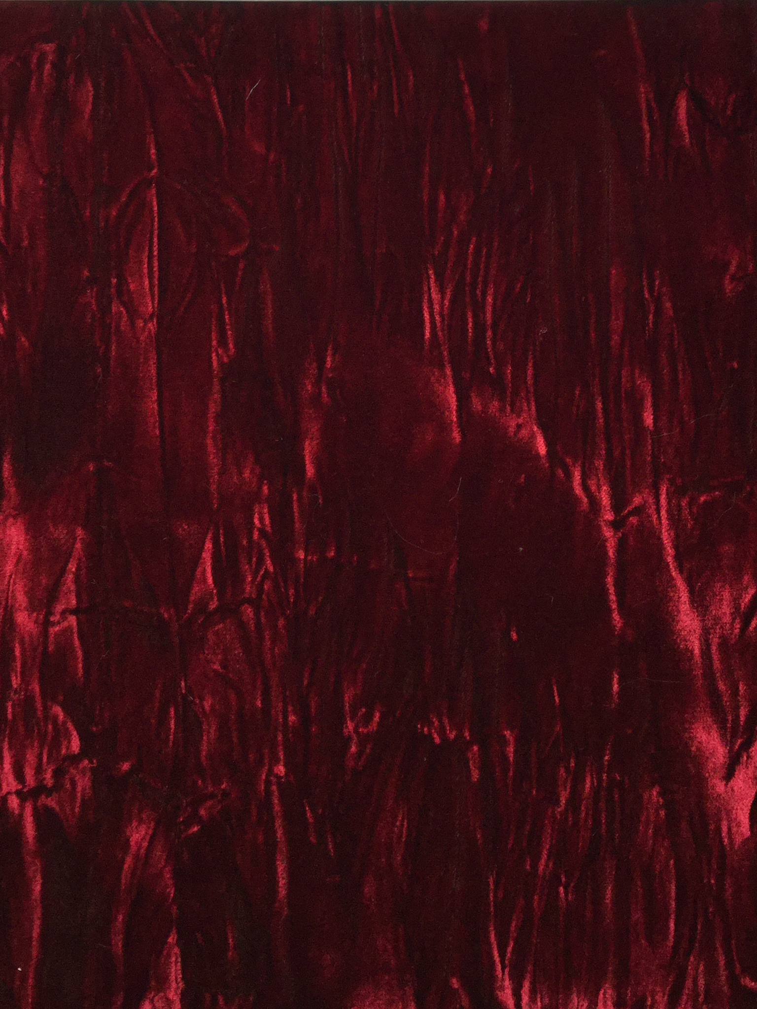 Iridescent Crushed Rayon Velvet in Red/Green