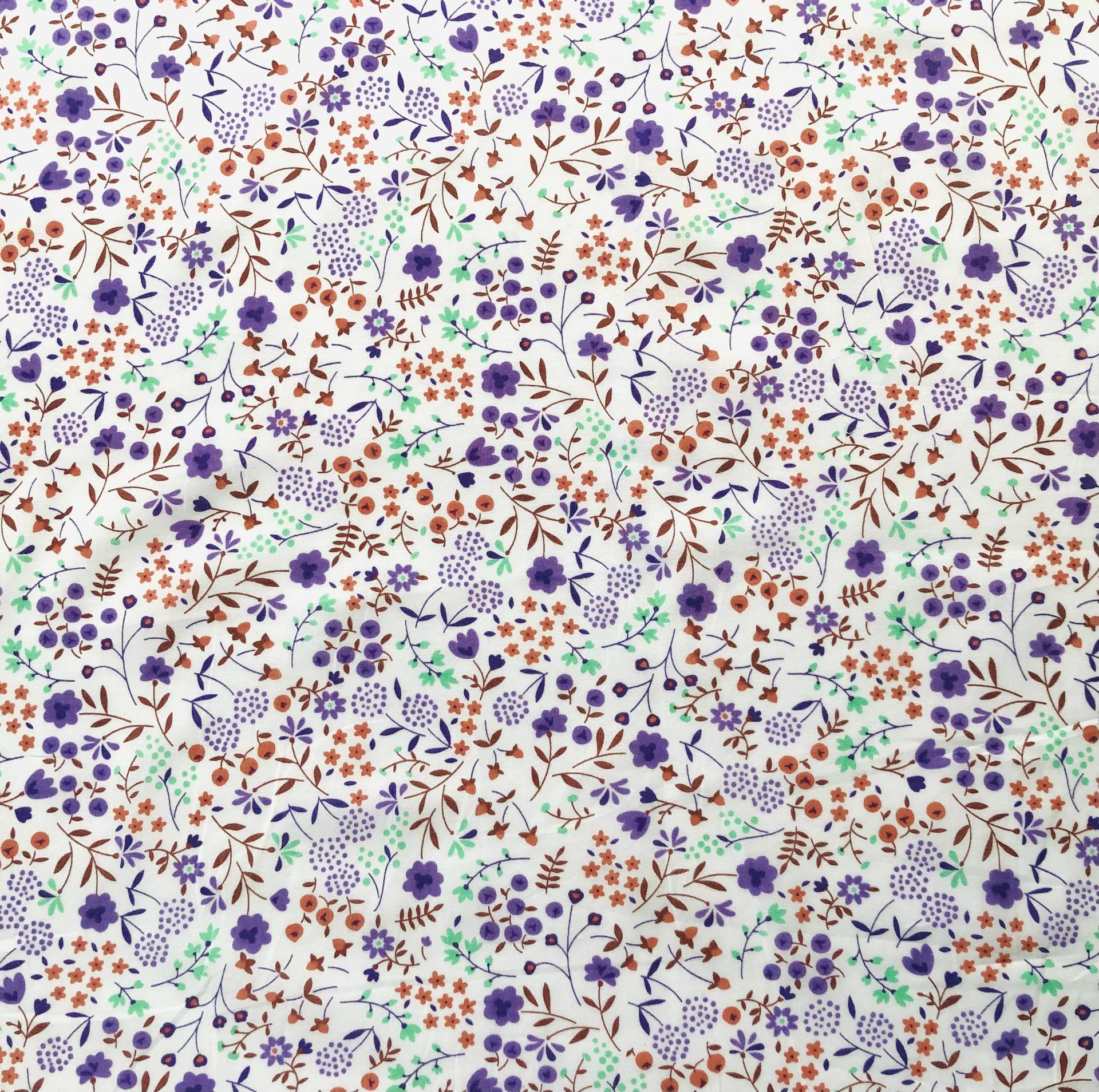 Cotton Lawn Floral in Purple