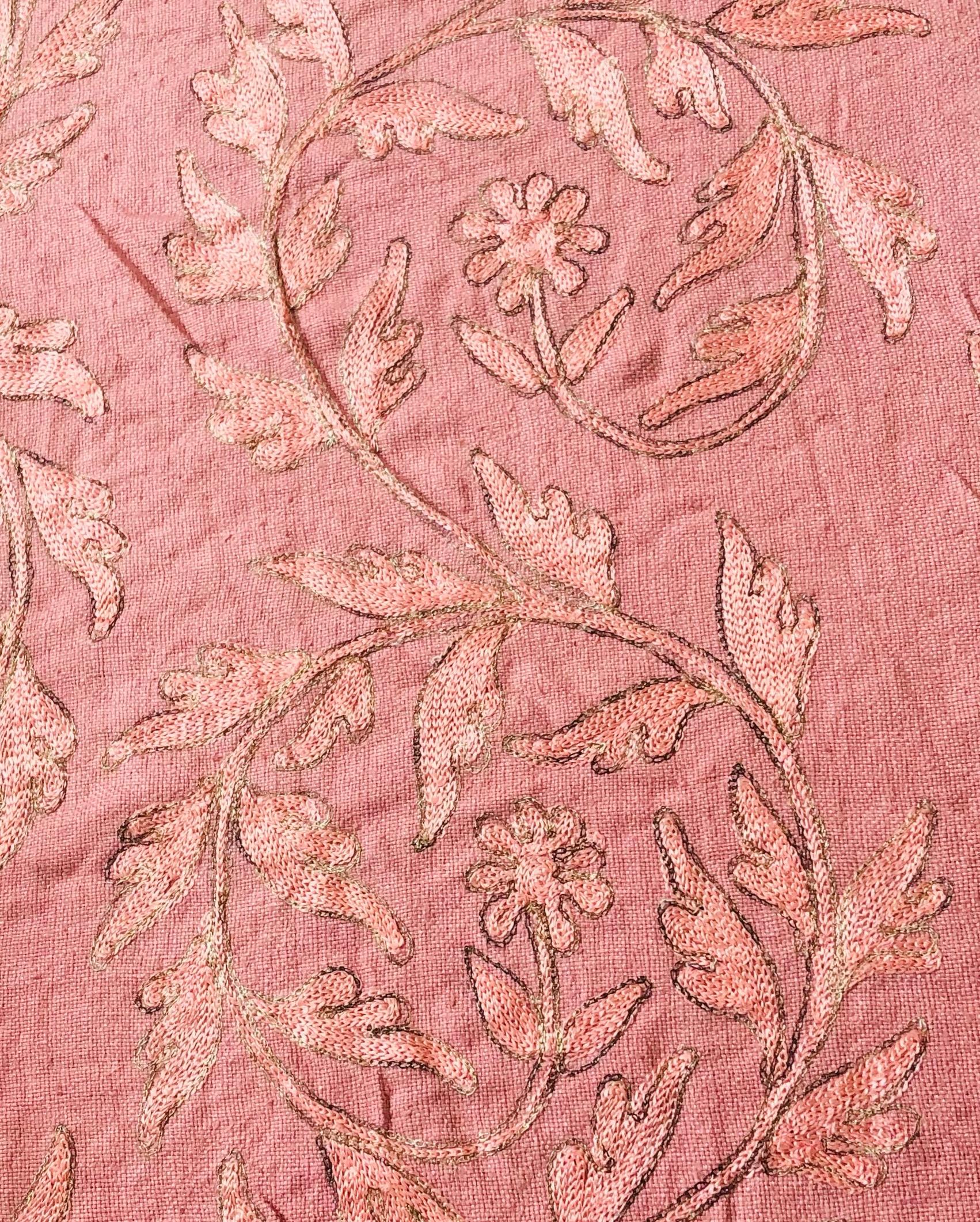 Made in India Embroidered Silk Matka in Pink