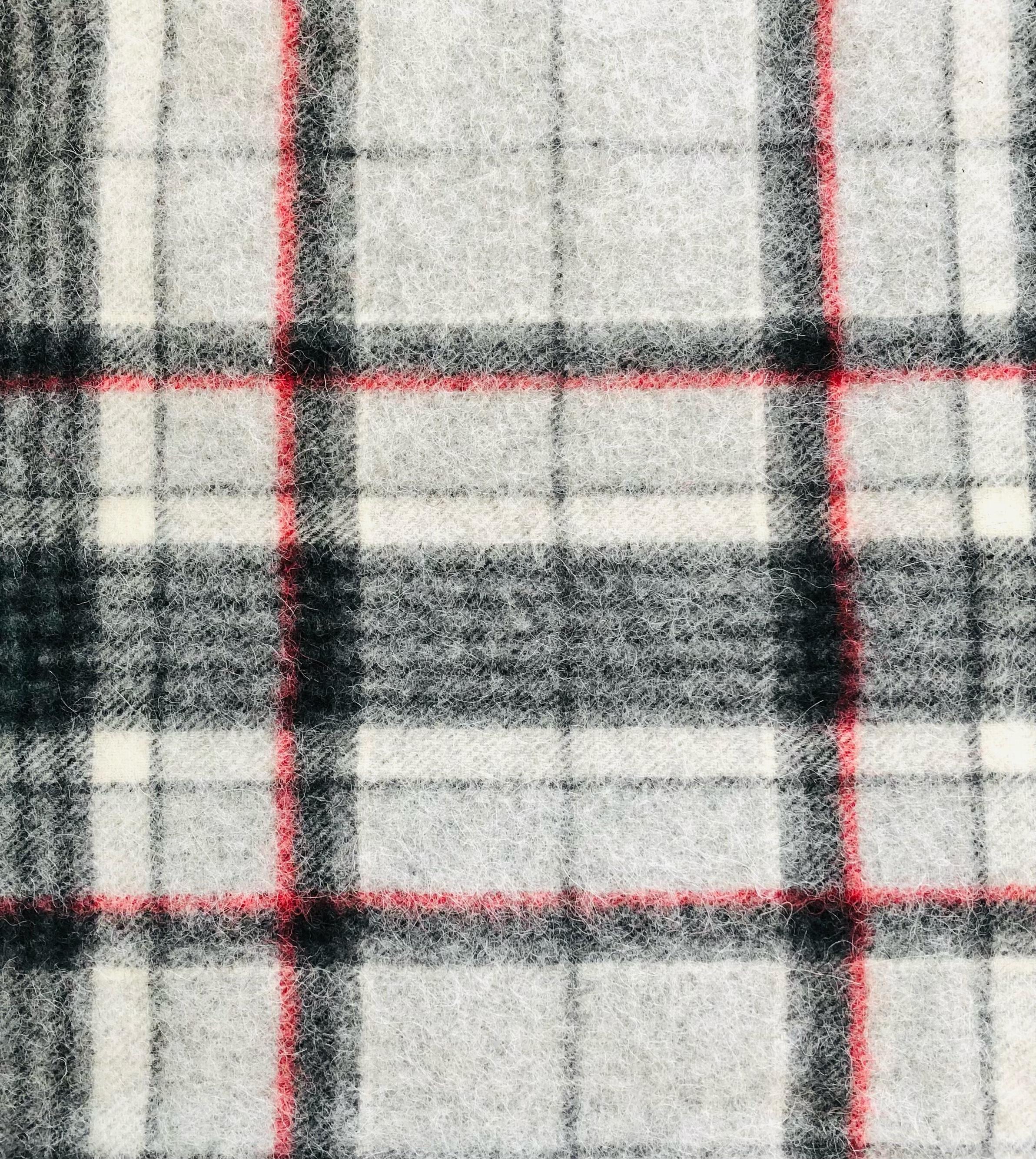 Made in Italy Wool/Mohair Coating Plaid
