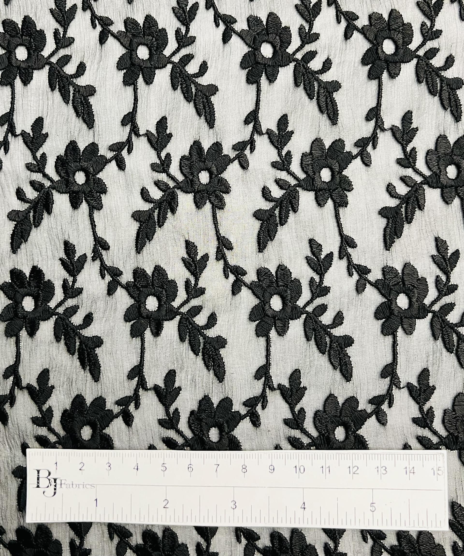 Embroidered Silk Chiffon