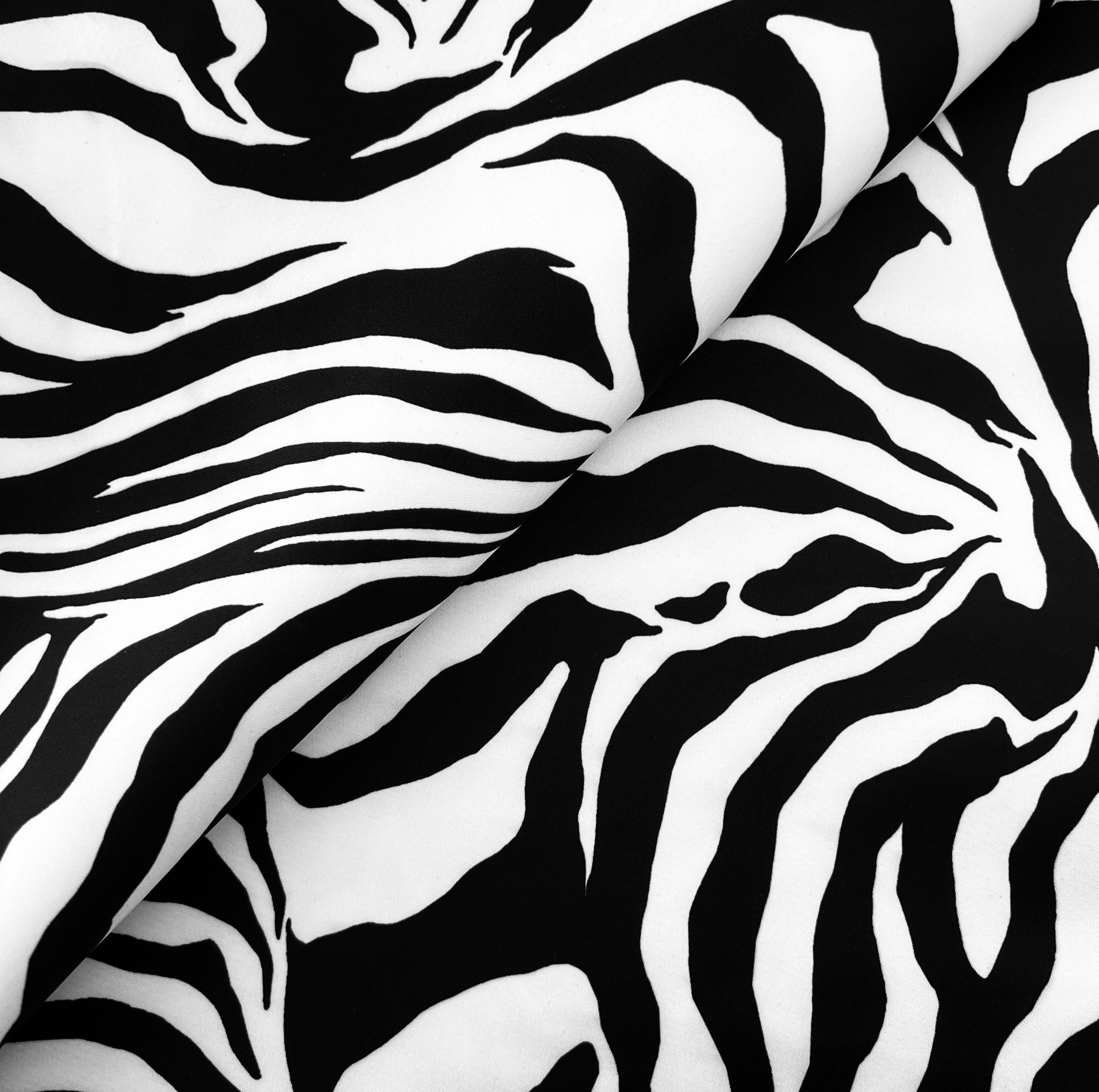 Zebra Printed Satin