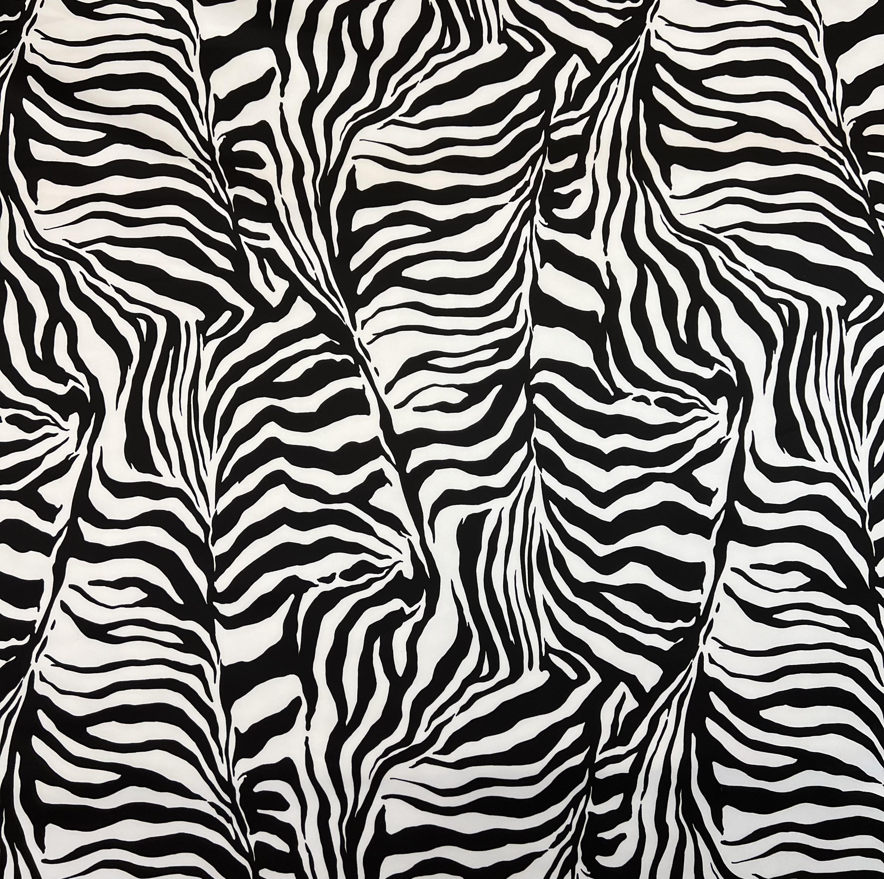 Zebra Printed Satin