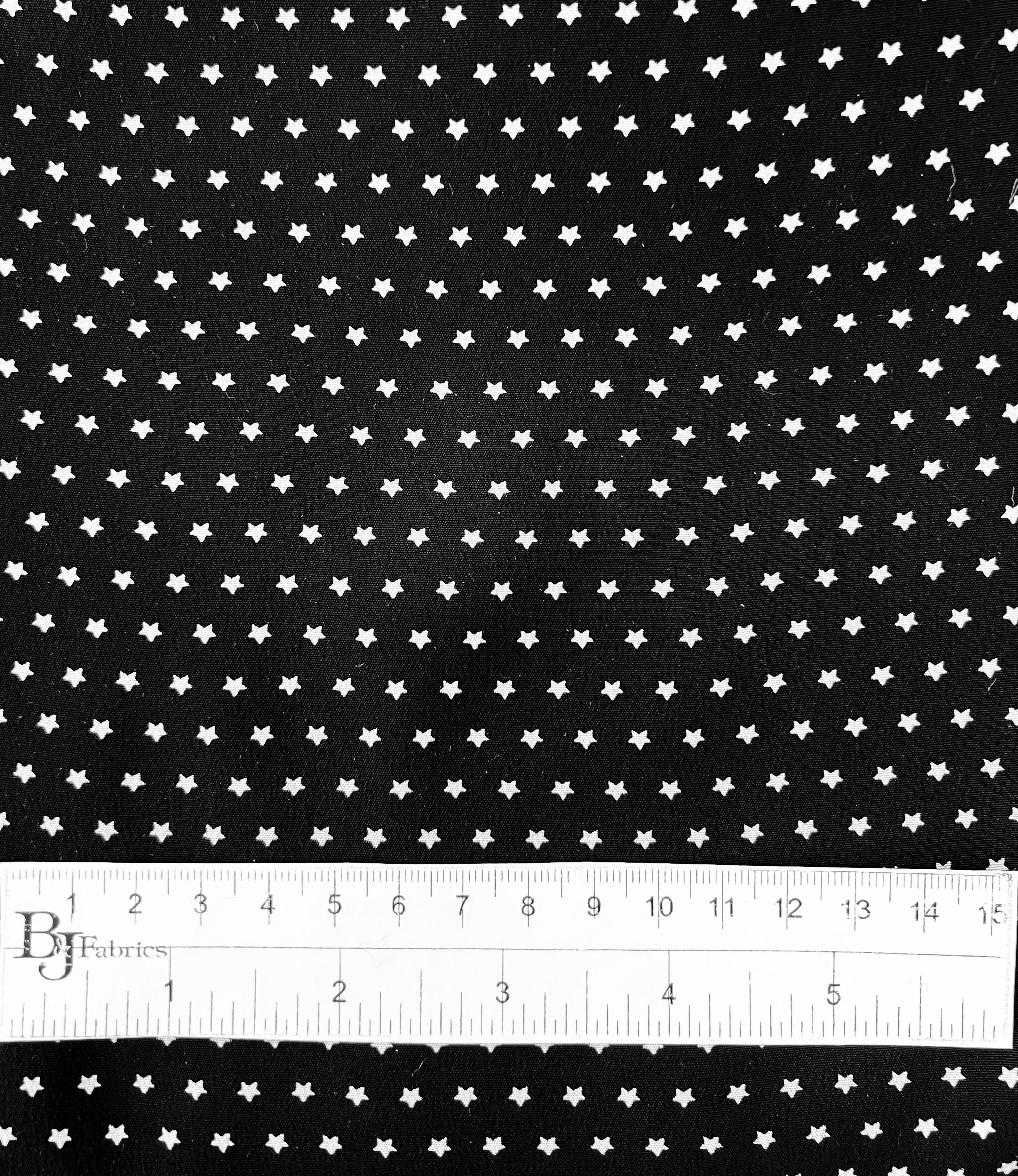 Printed Star on Pure Silk Crepe