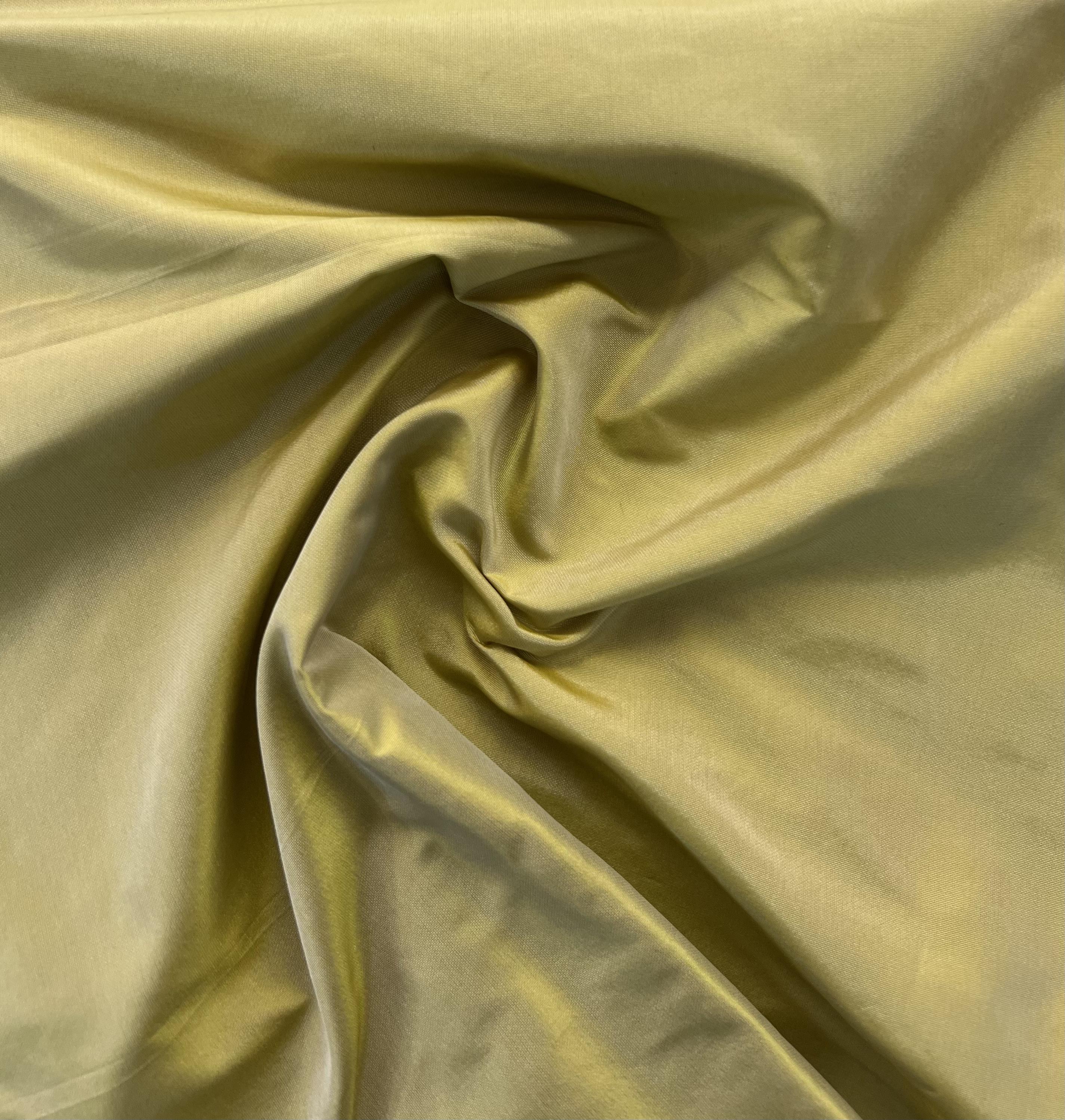 Iridescent Silk Taffeta In Yellow/White