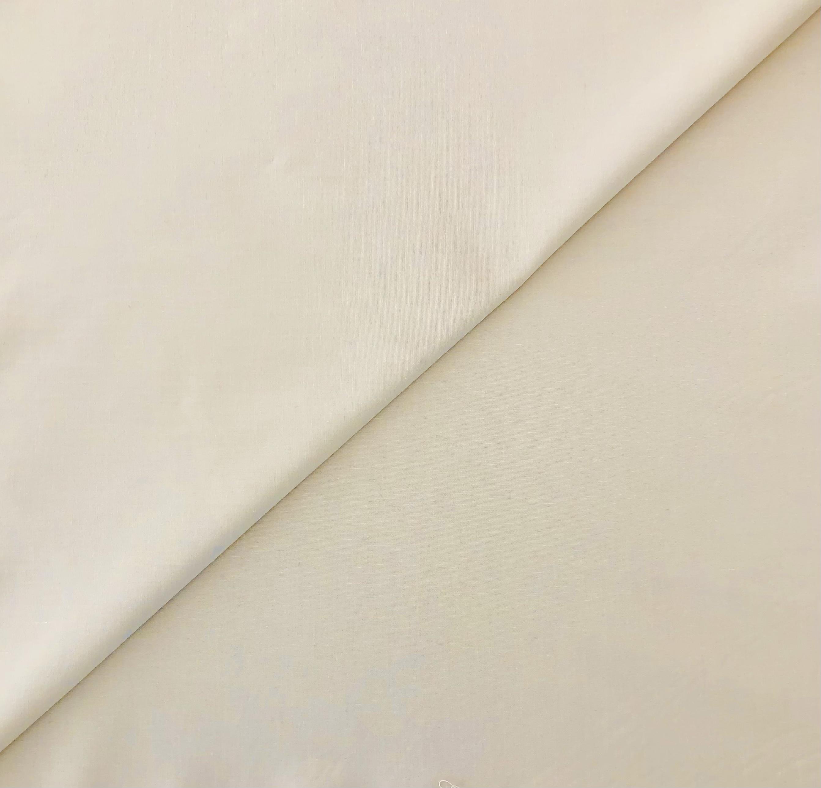 Stretch Cotton Broadcloth in Ivory