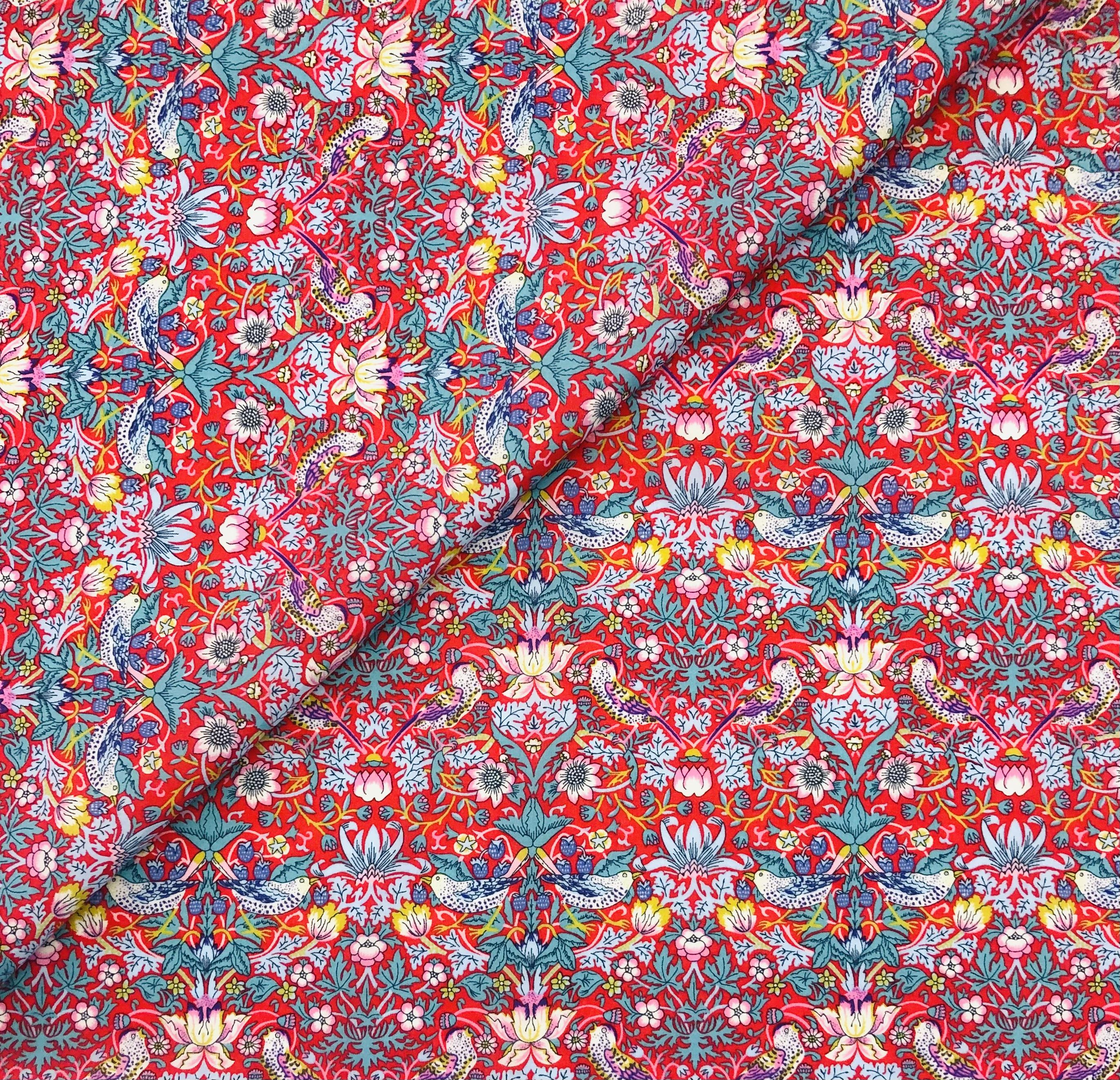 Liberty of London Cotton Lawn Print in Engine Red