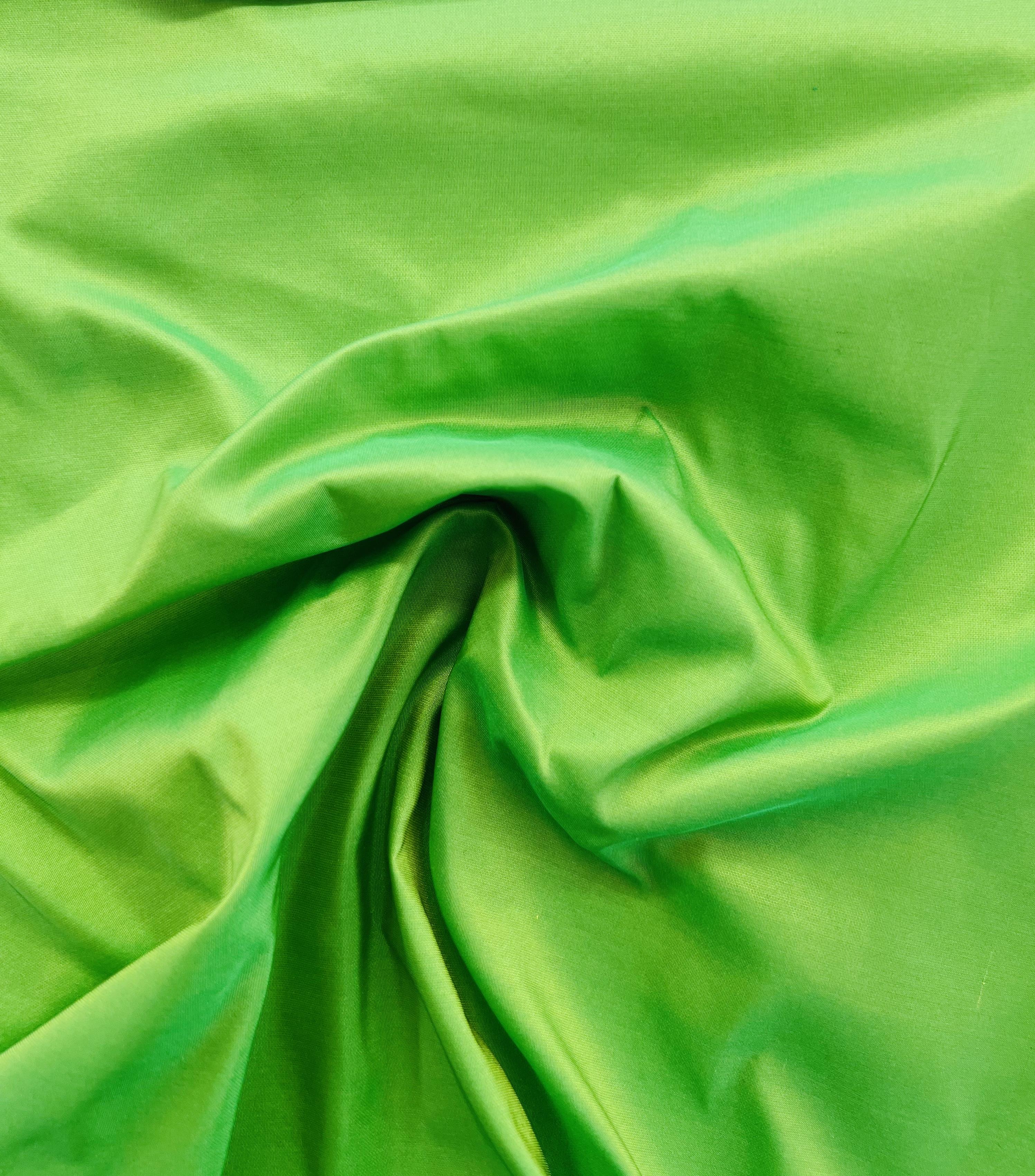 Iridescent Silk Taffeta in Yellow/green