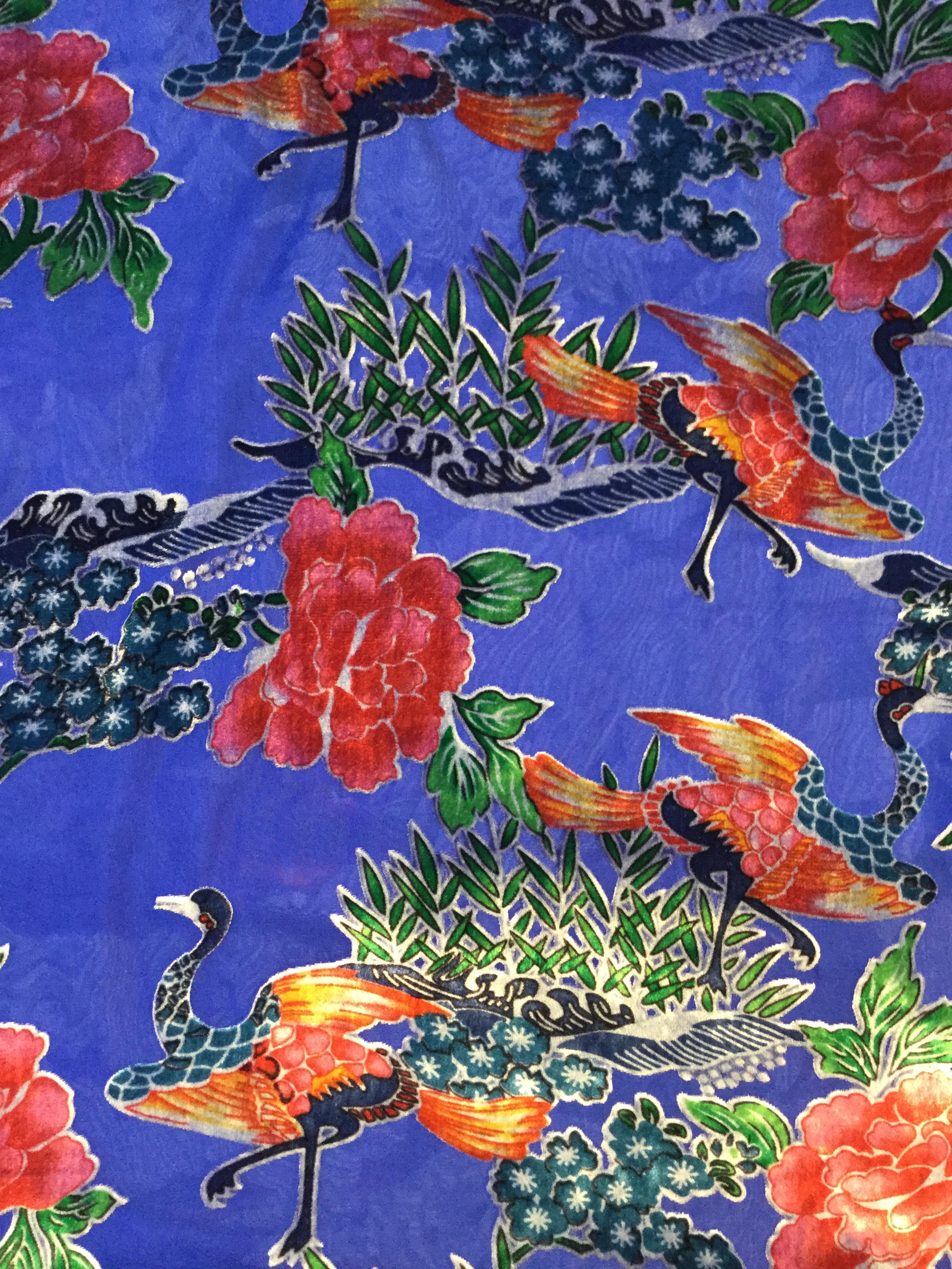 Silk and Rayon Burnout Velvet