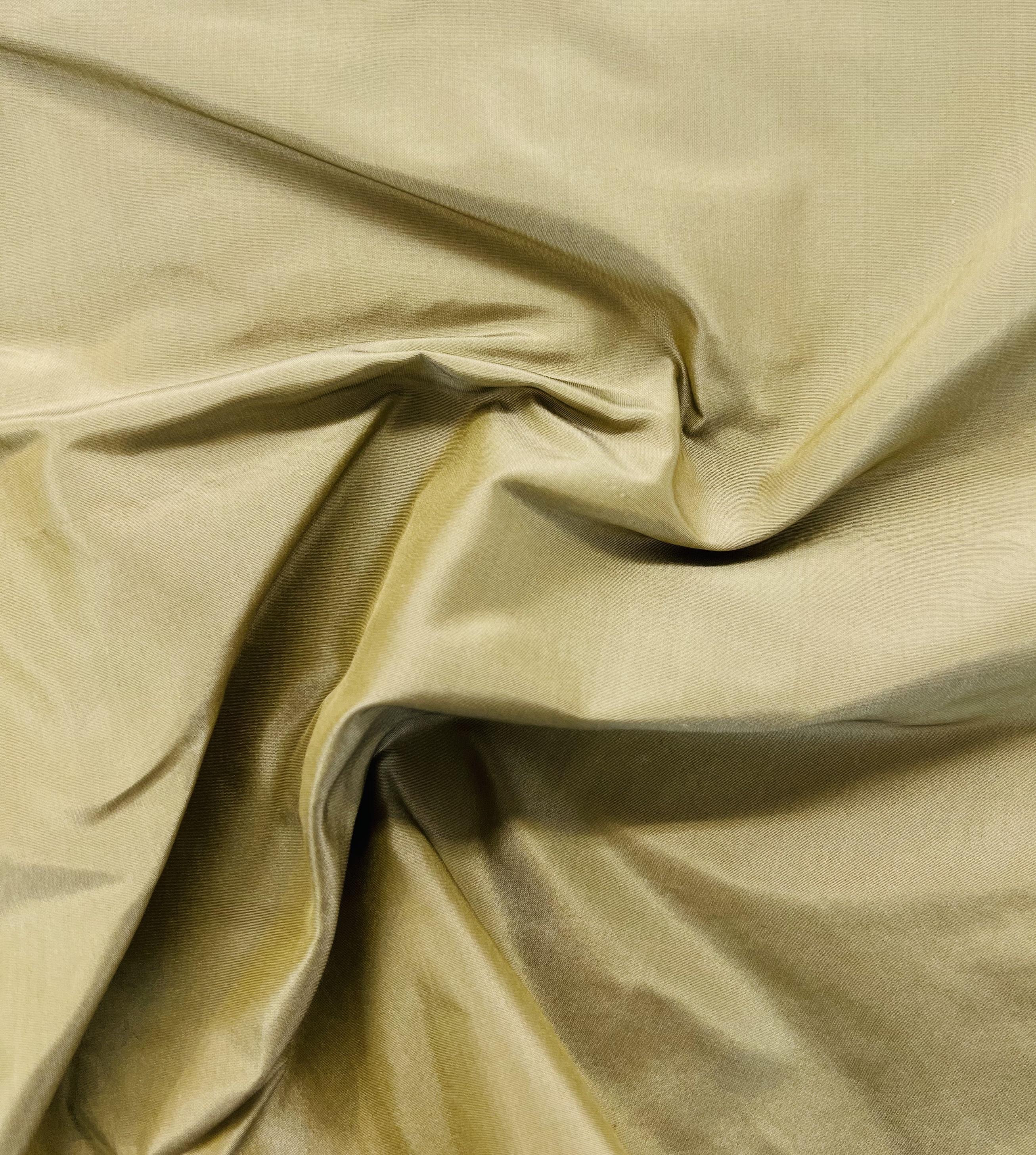 Iridescent Silk Taffeta In Tan/White