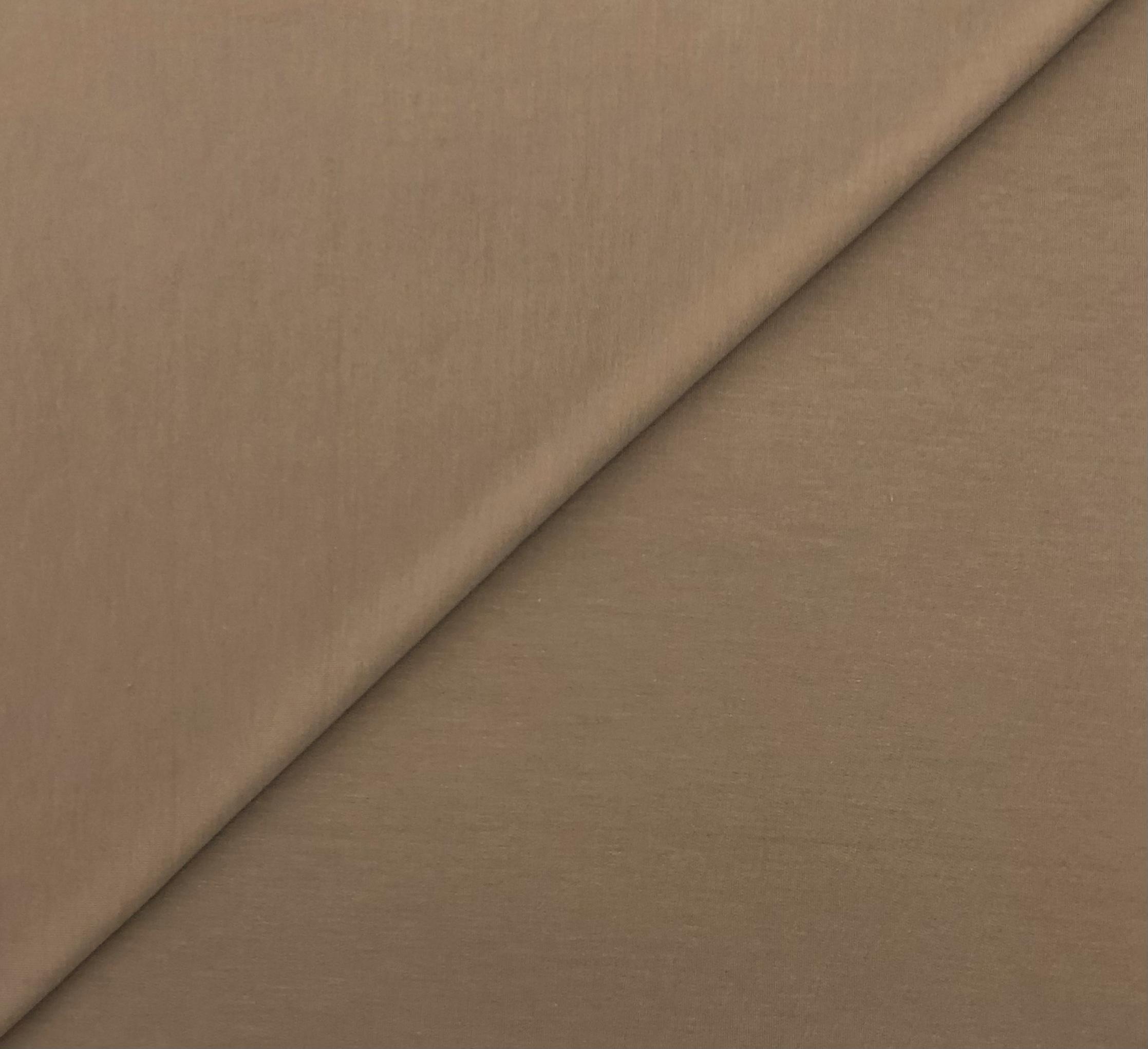 Sustainable Bamboo Spandex Light Sweatshirt Fleece in Brown Sugar