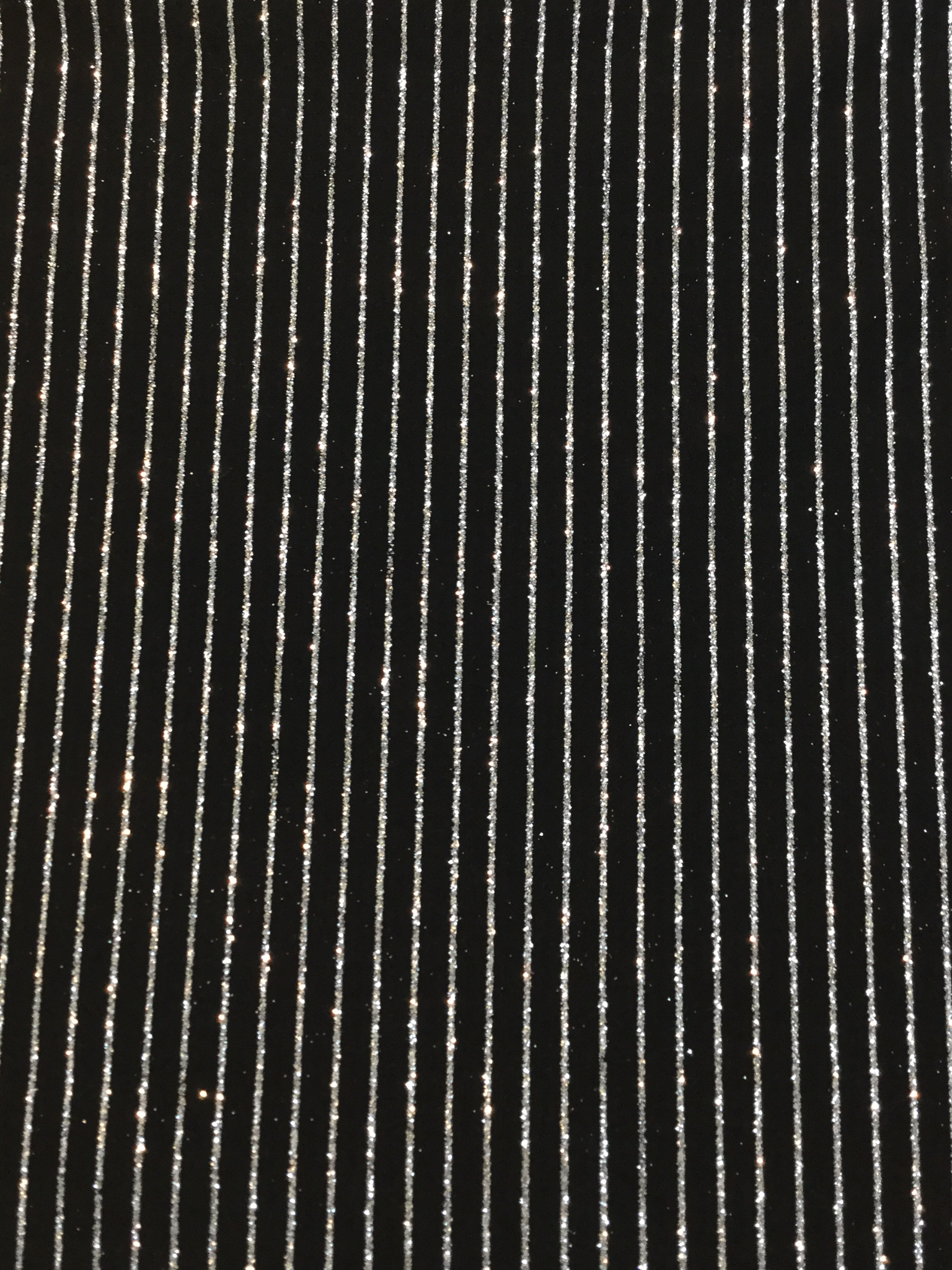 Glitter Pin Stripe on Polyester Jersey