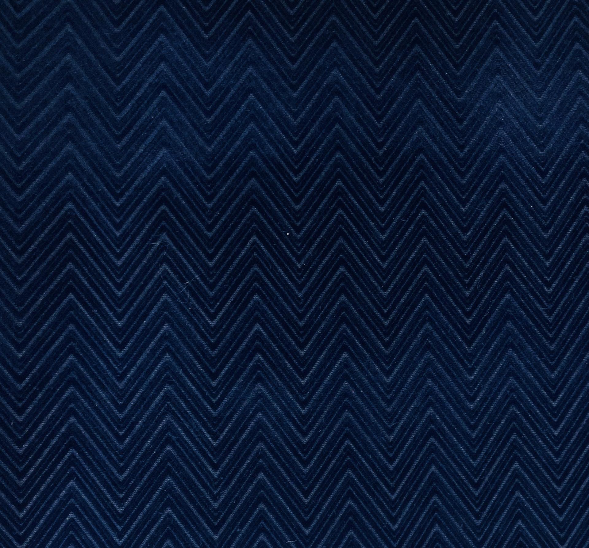 Couture Flocked Silk and Wool In Navy