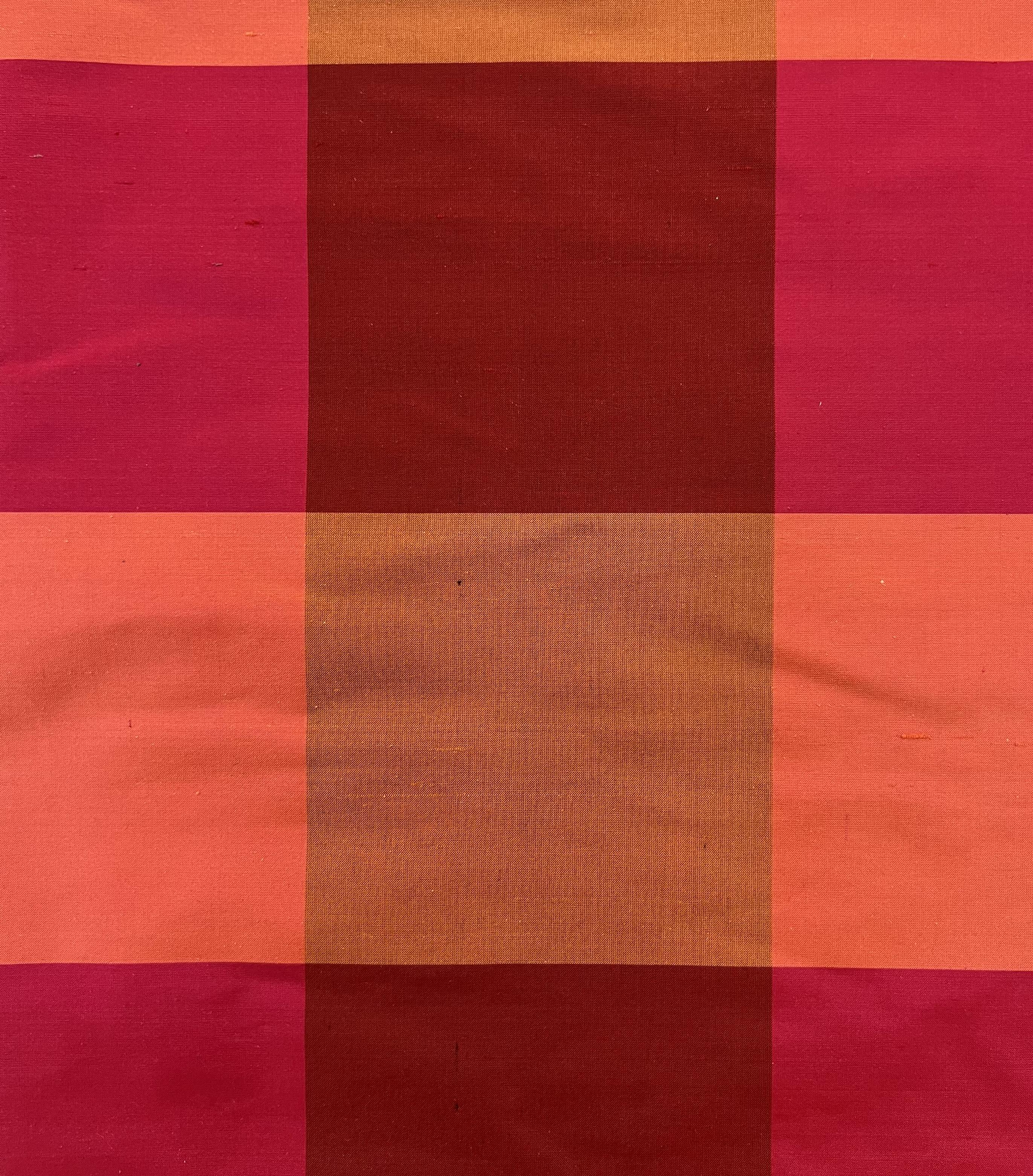 Pure Silk Shantung Gingham