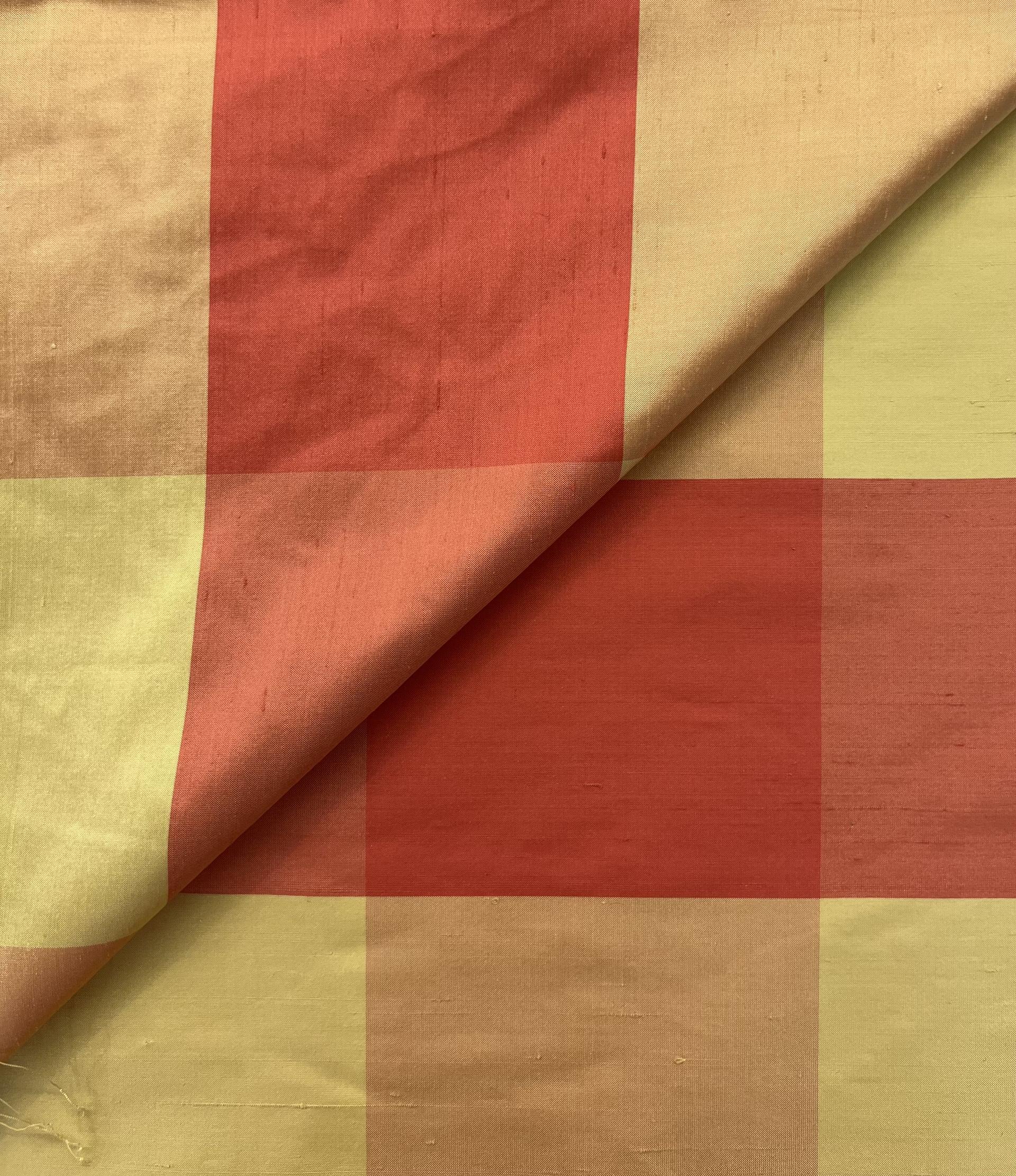 Pure Silk Shantung Gingham