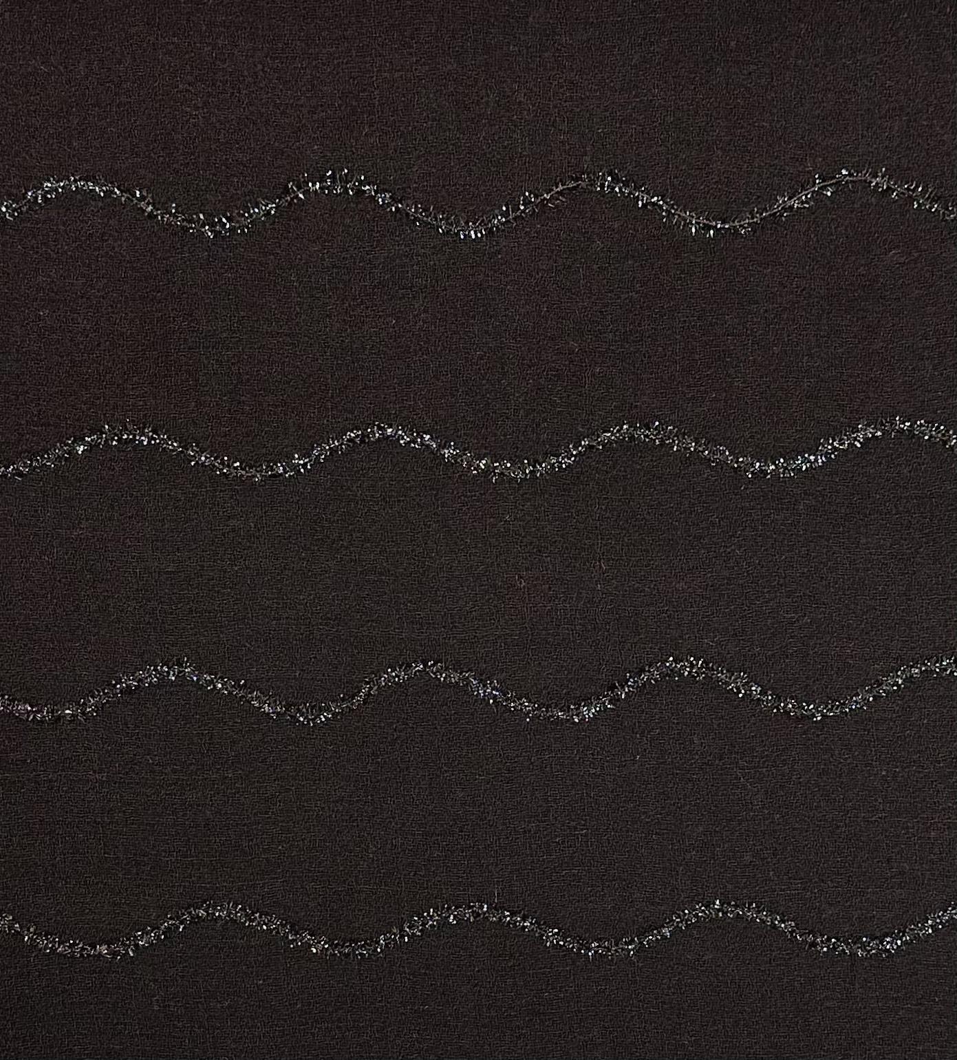 Wool Lurex With Wave Pattern