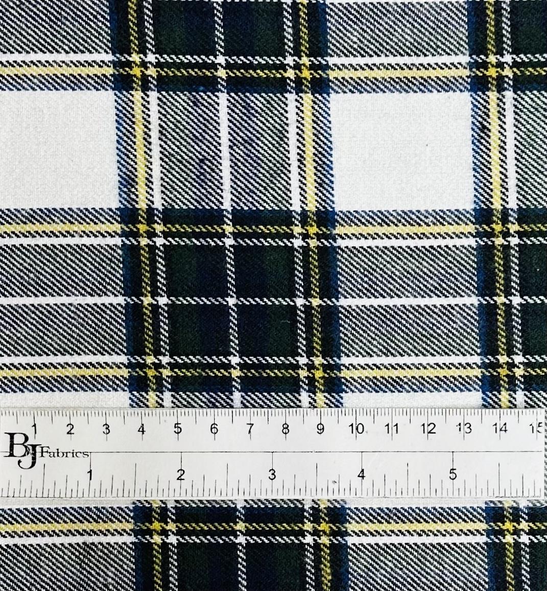 100% Cotton Flannel Plaid