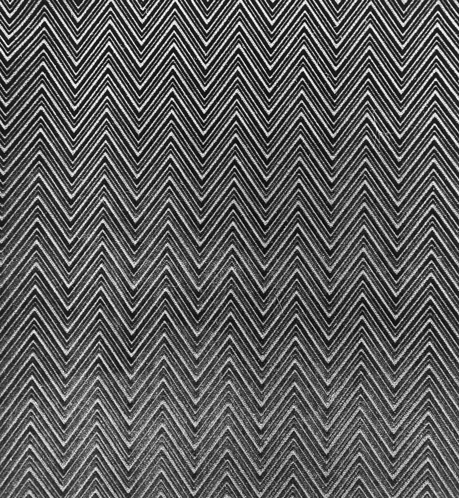 Couture Flocked Silk and Wool In Black