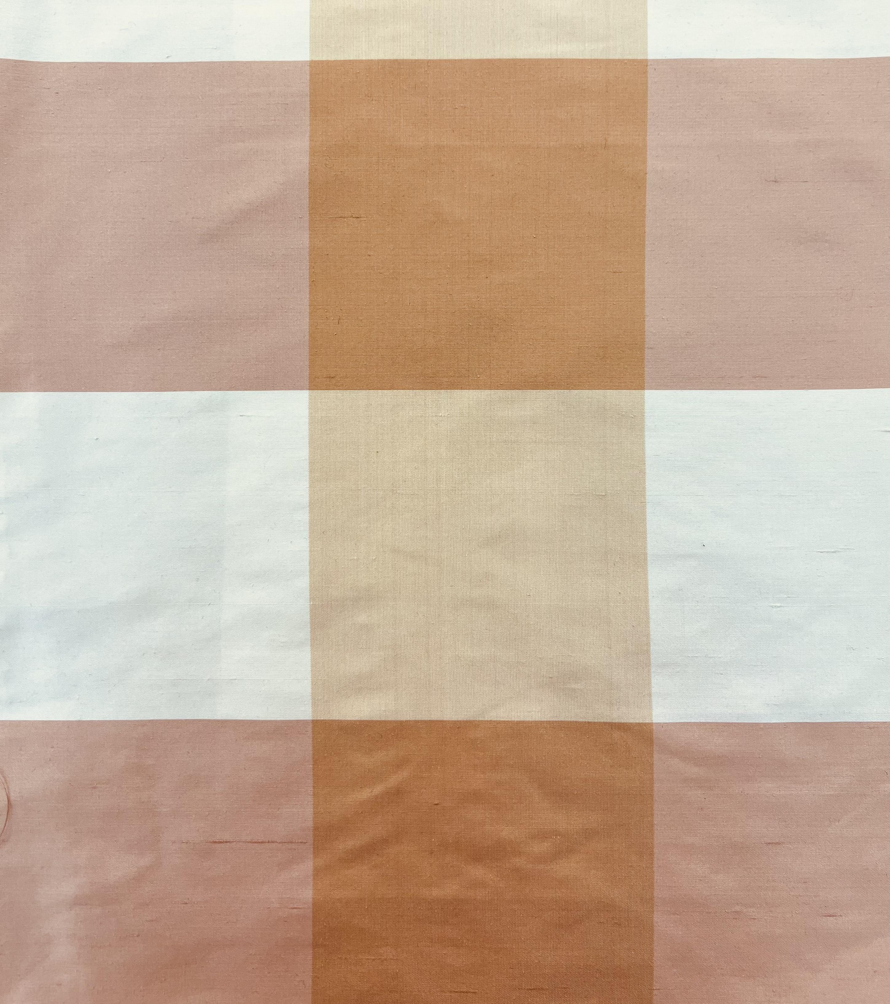 Pure Silk Shantung Large Size Gingham