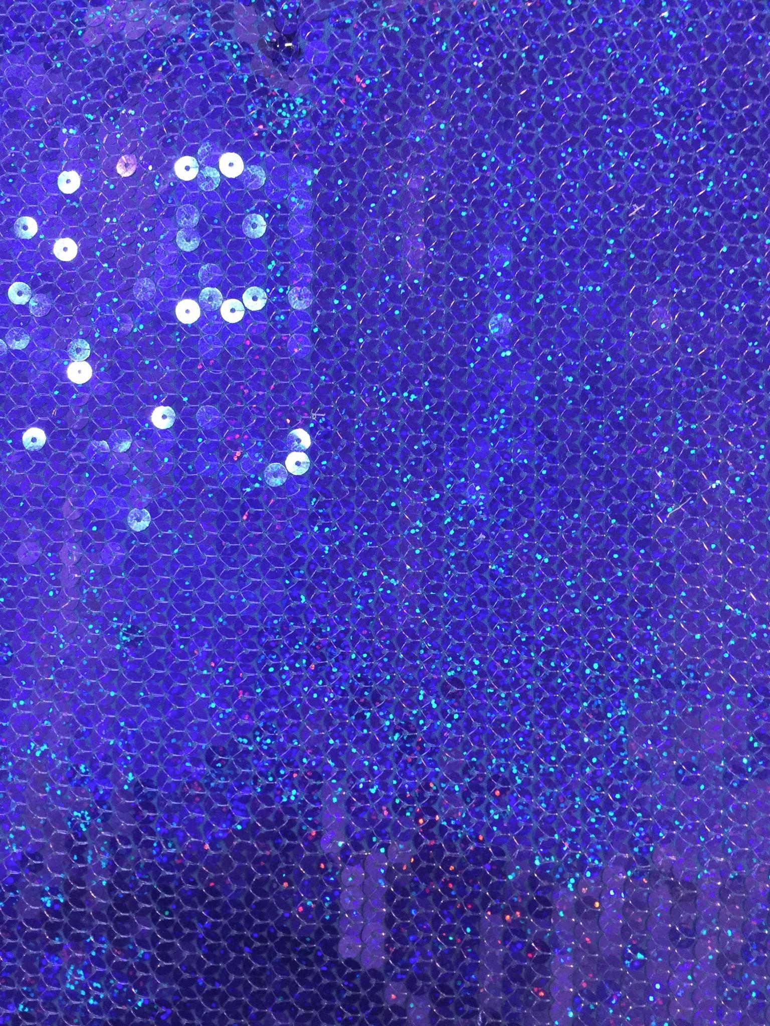 Poly Spandex Hologram Sequins in Purple