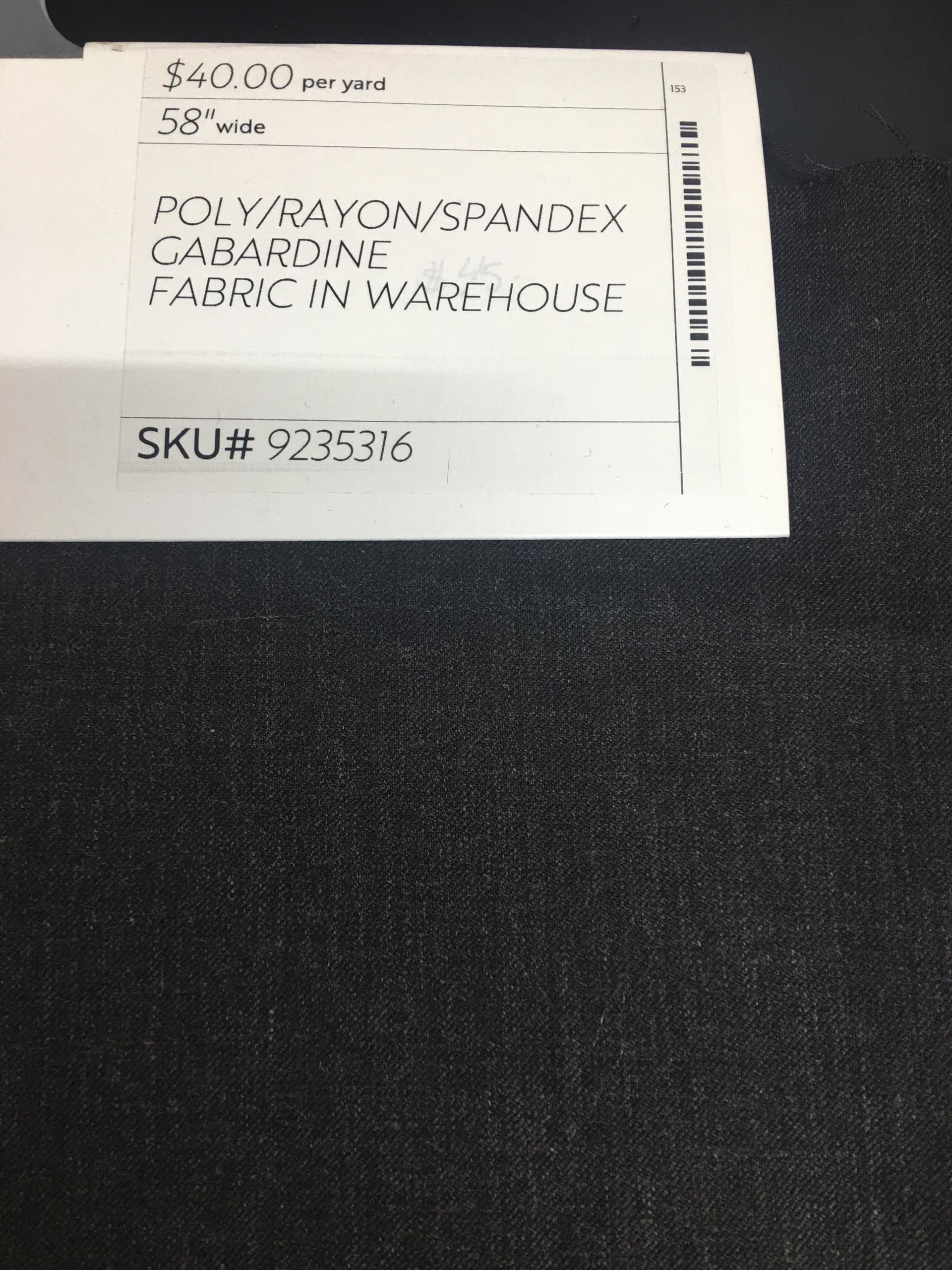 Polyester/Rayon/Spandex Gabardine
