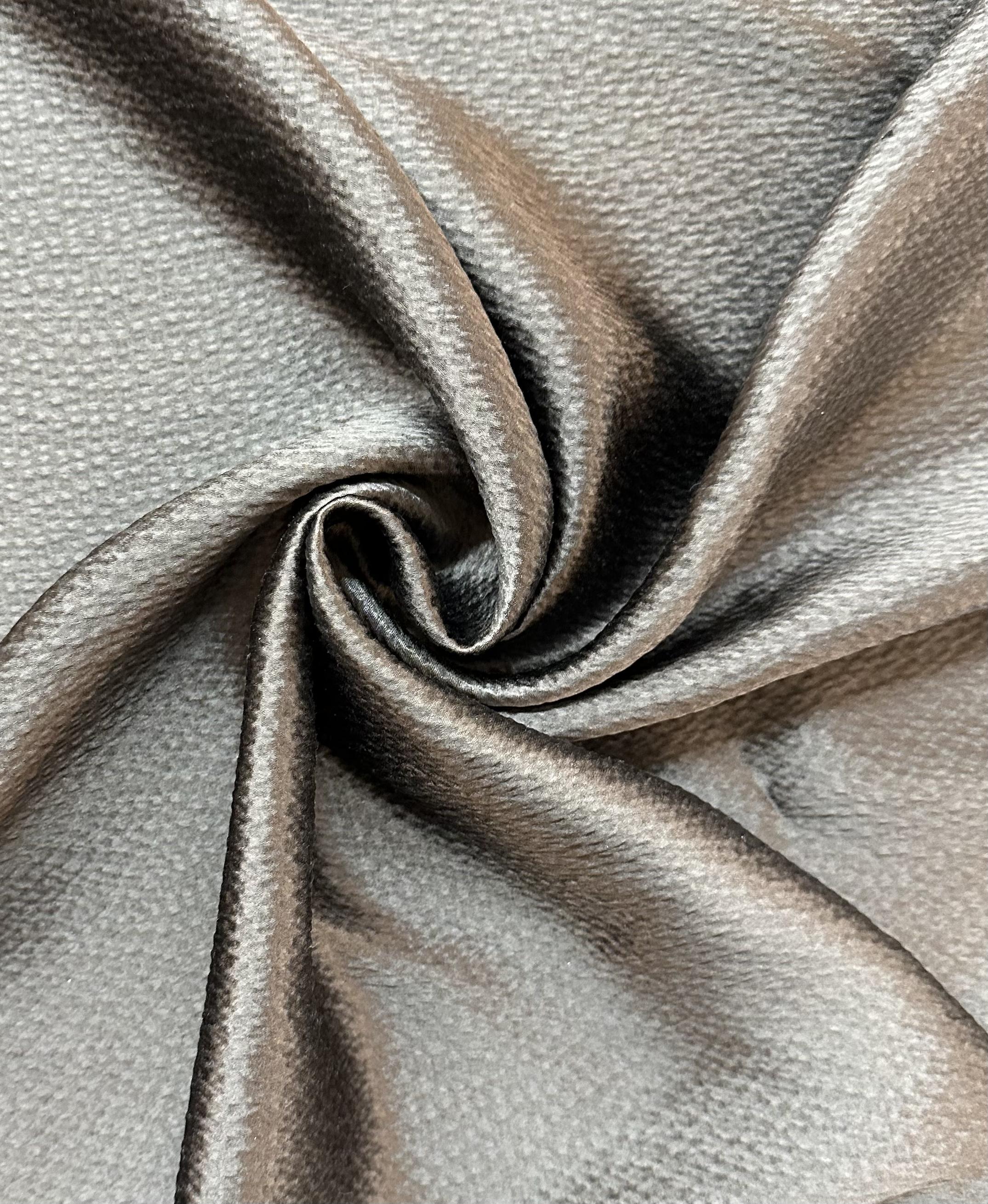 Hammered Silk Satin in Charcoal