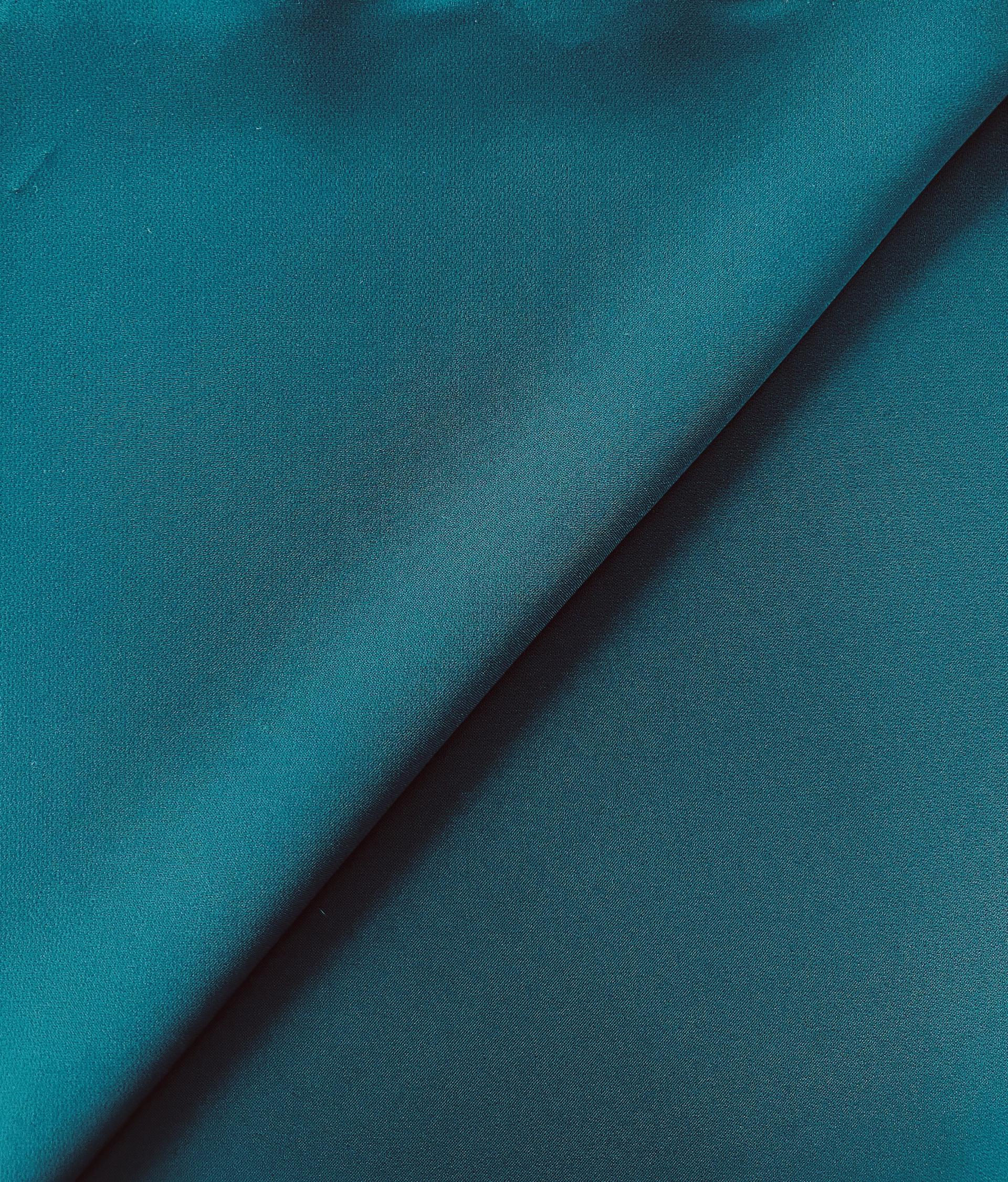 Stretch Polyester Crepe in TEAL
