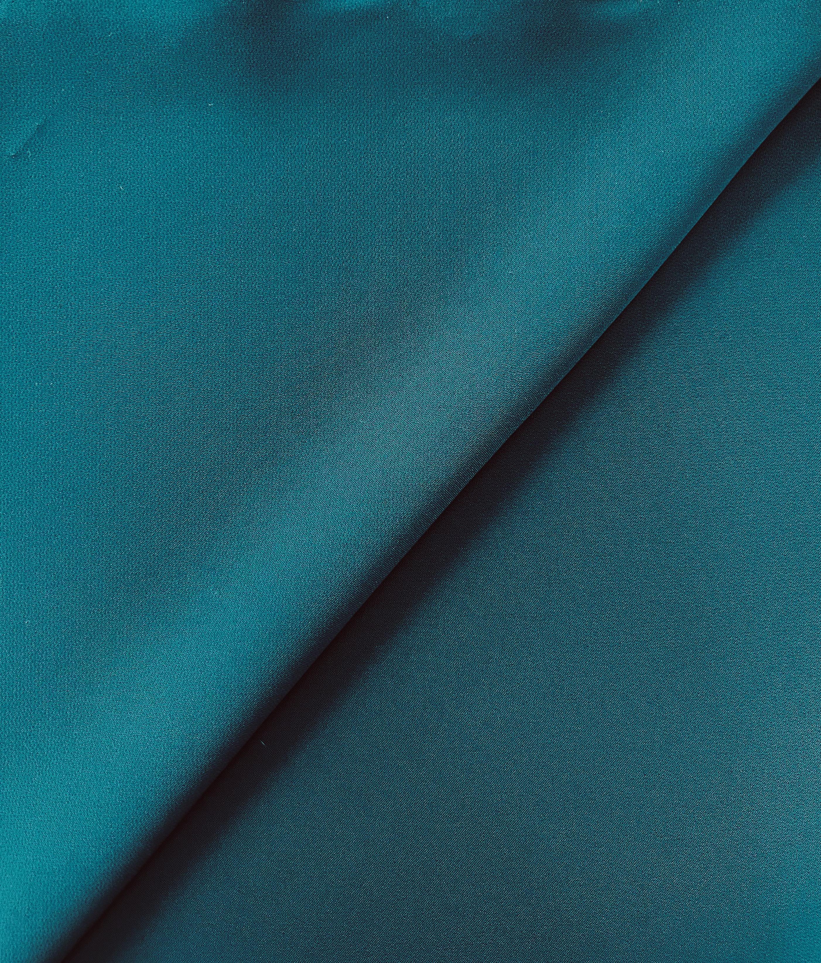 Stretch Polyester Crepe in TEAL