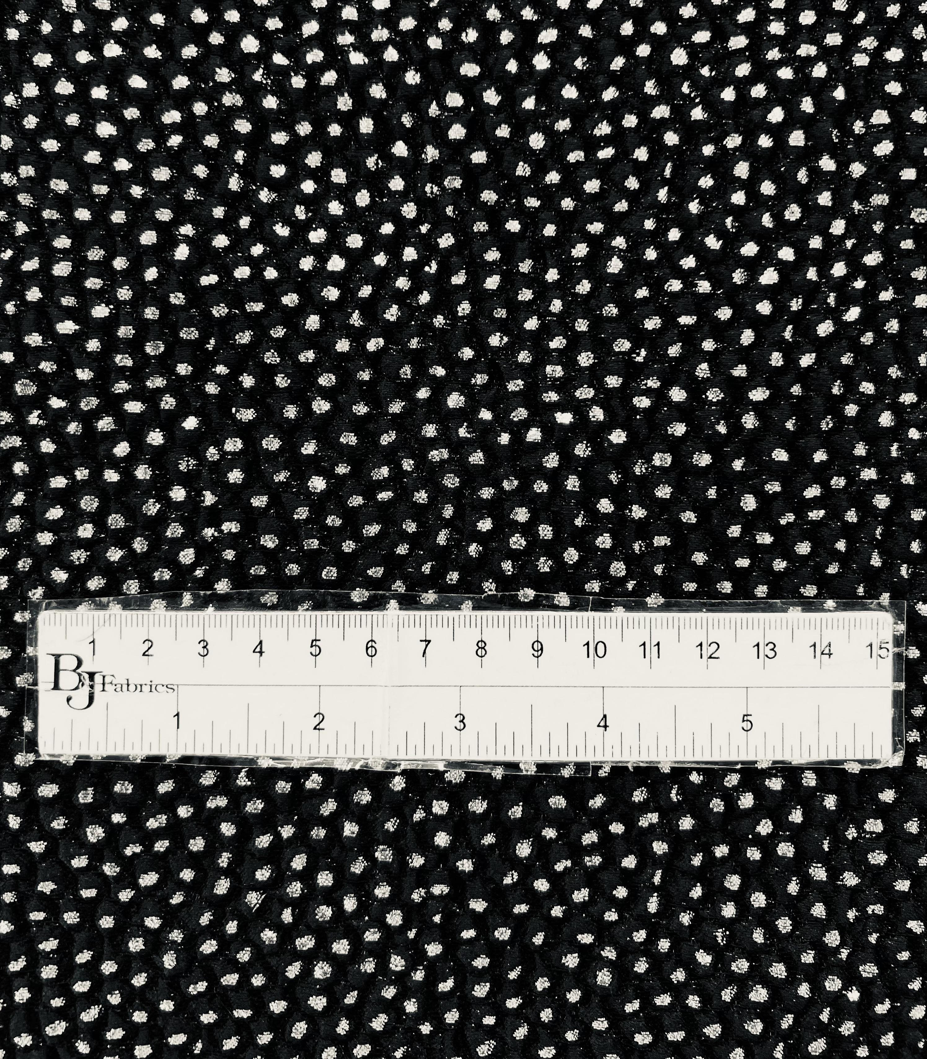 Jacquard Metallic Brocade in Black