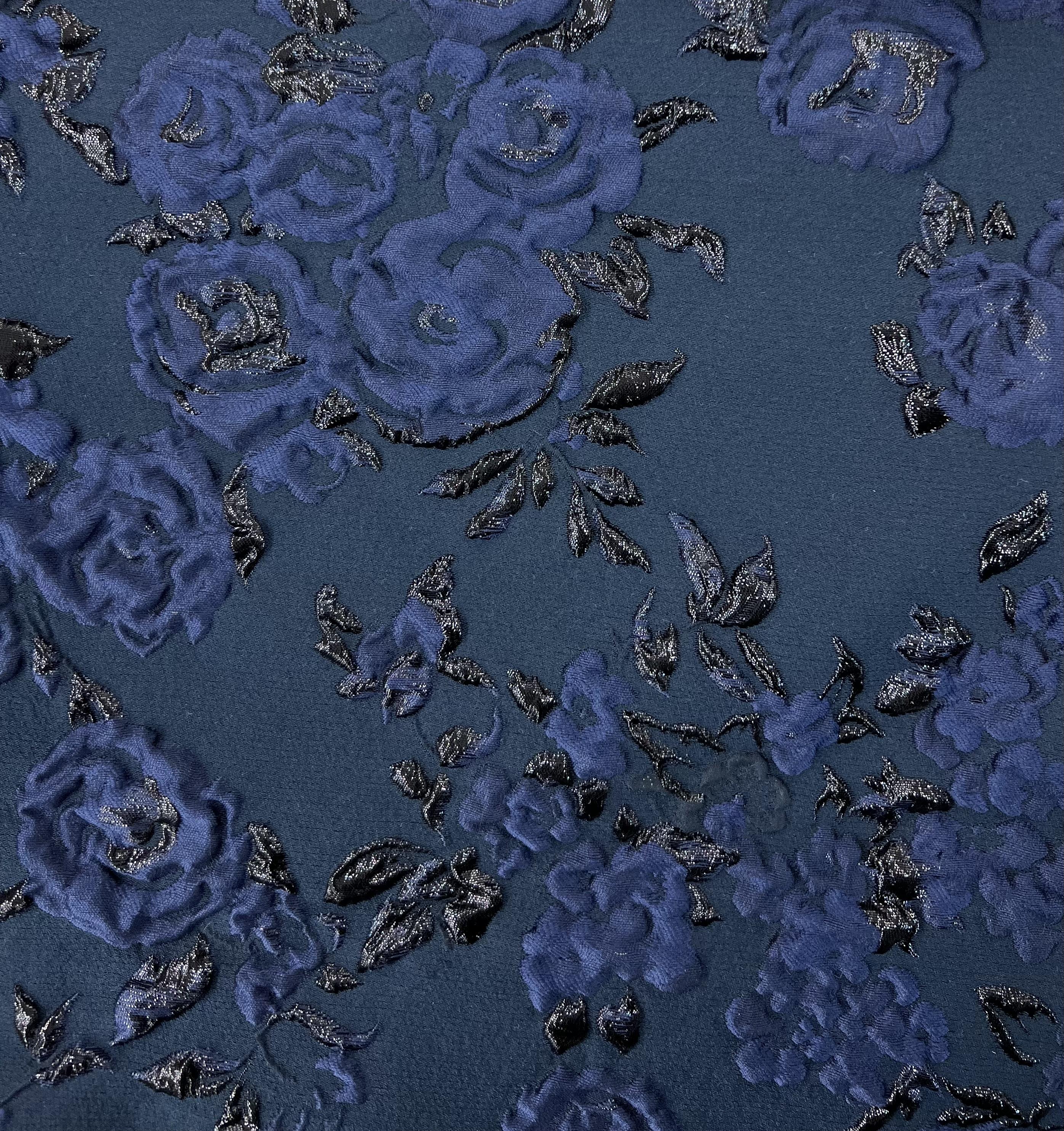 Made in Italy Rayon Nylon Blend Metallic Brocade