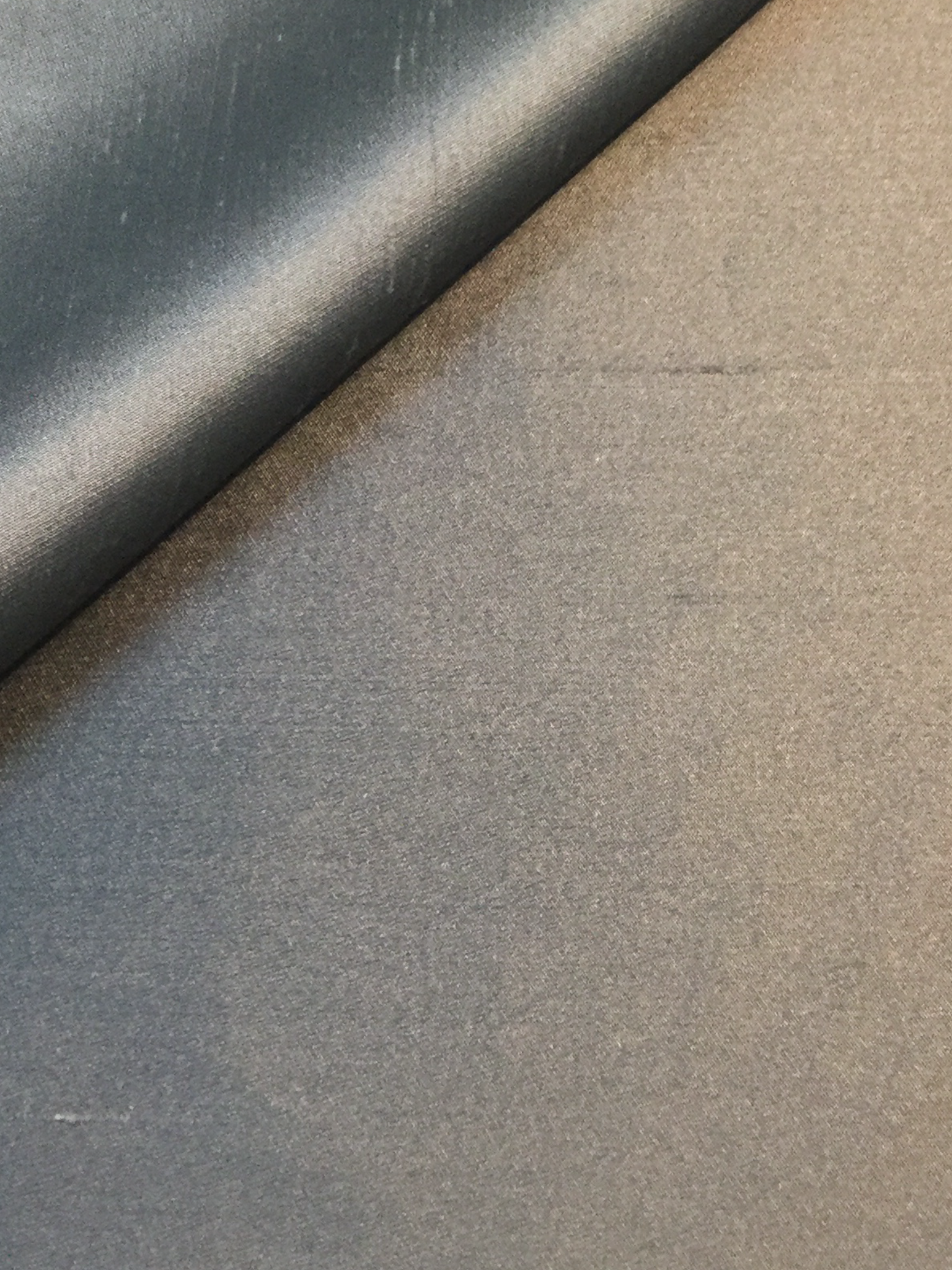 Pure Silk Shantung in Charcoal