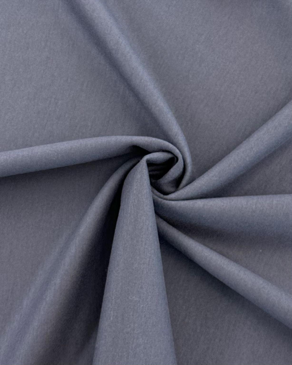 Italian Wool Double Knit in Steel Blue