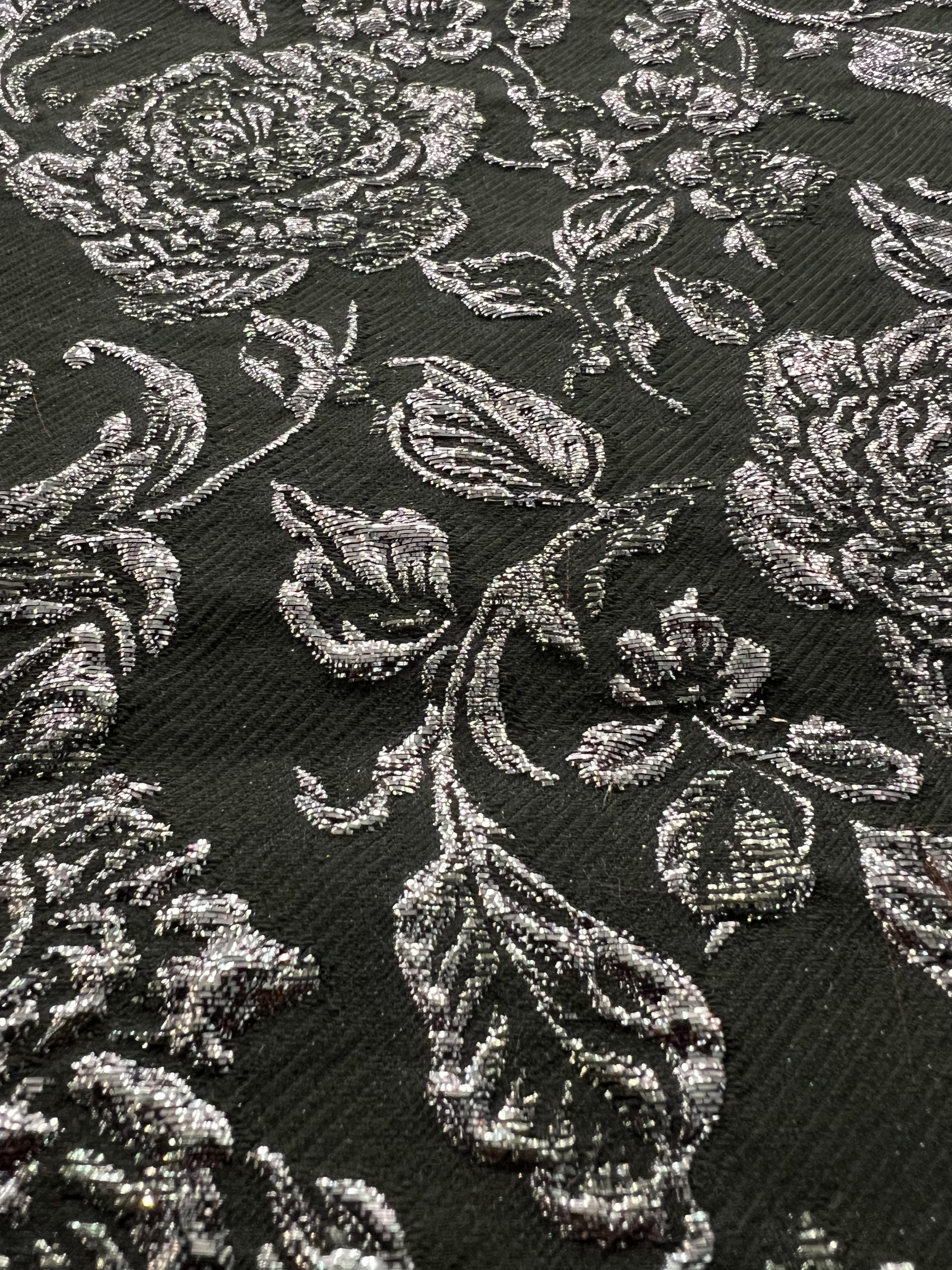 Silk and Metallic Blend Brocade