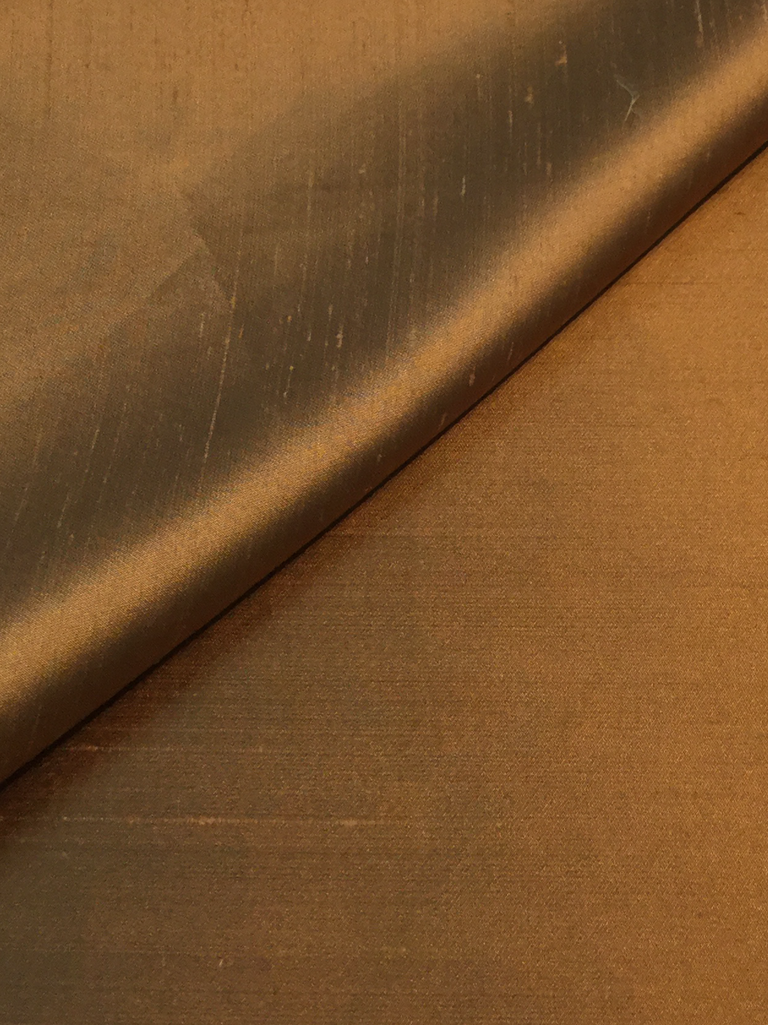 Pure Silk Shantung in Bronze