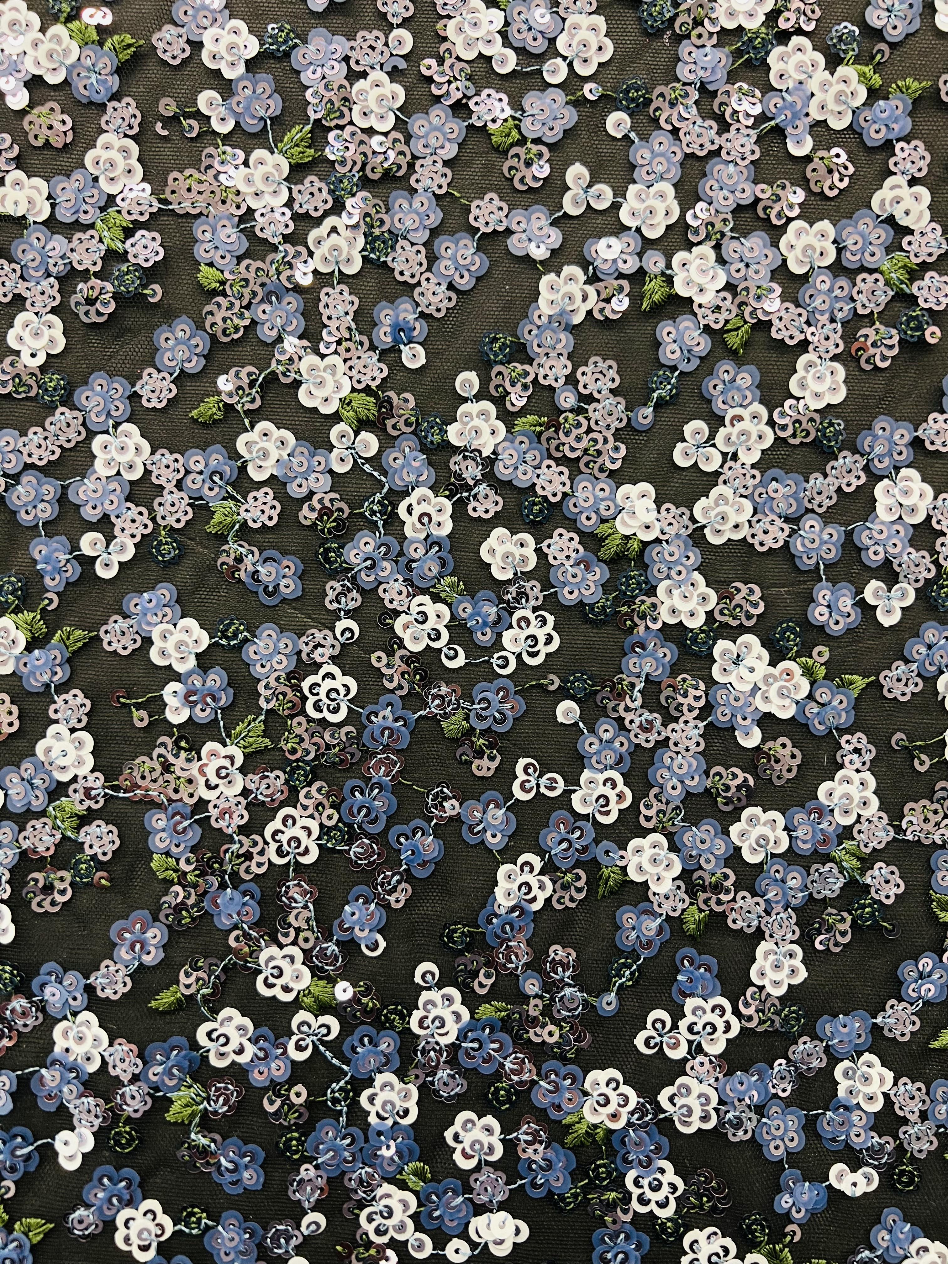 Embroidered Tulle with Sequins