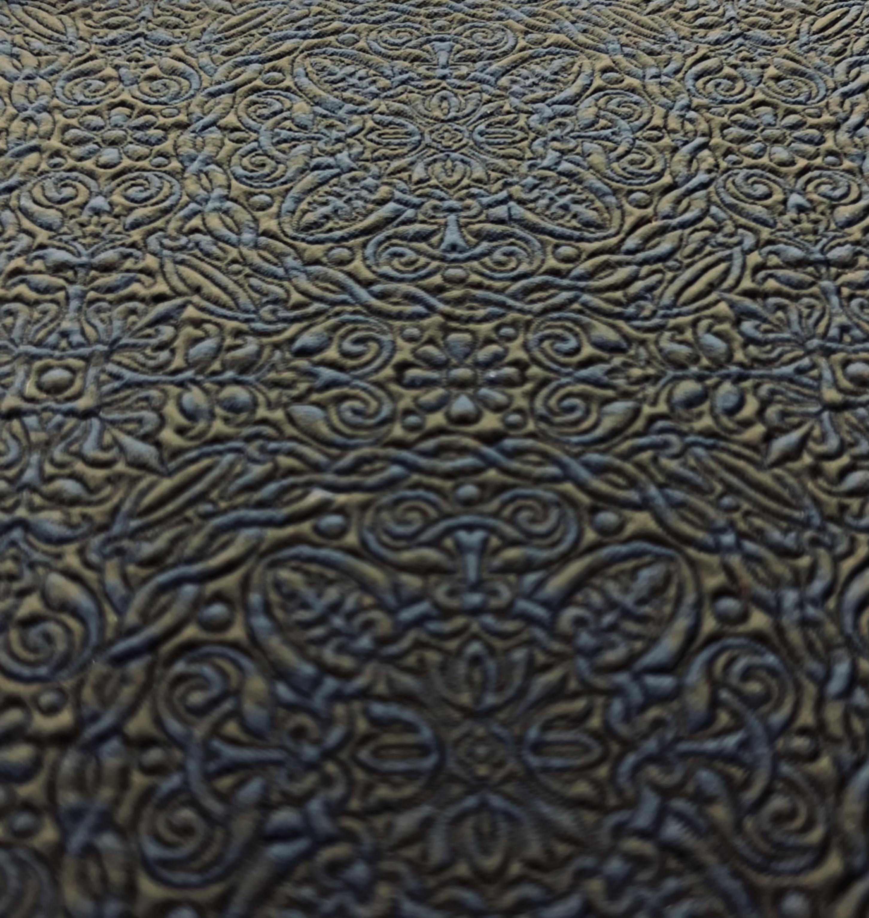 Celtic Style Brocade in Black & Navy