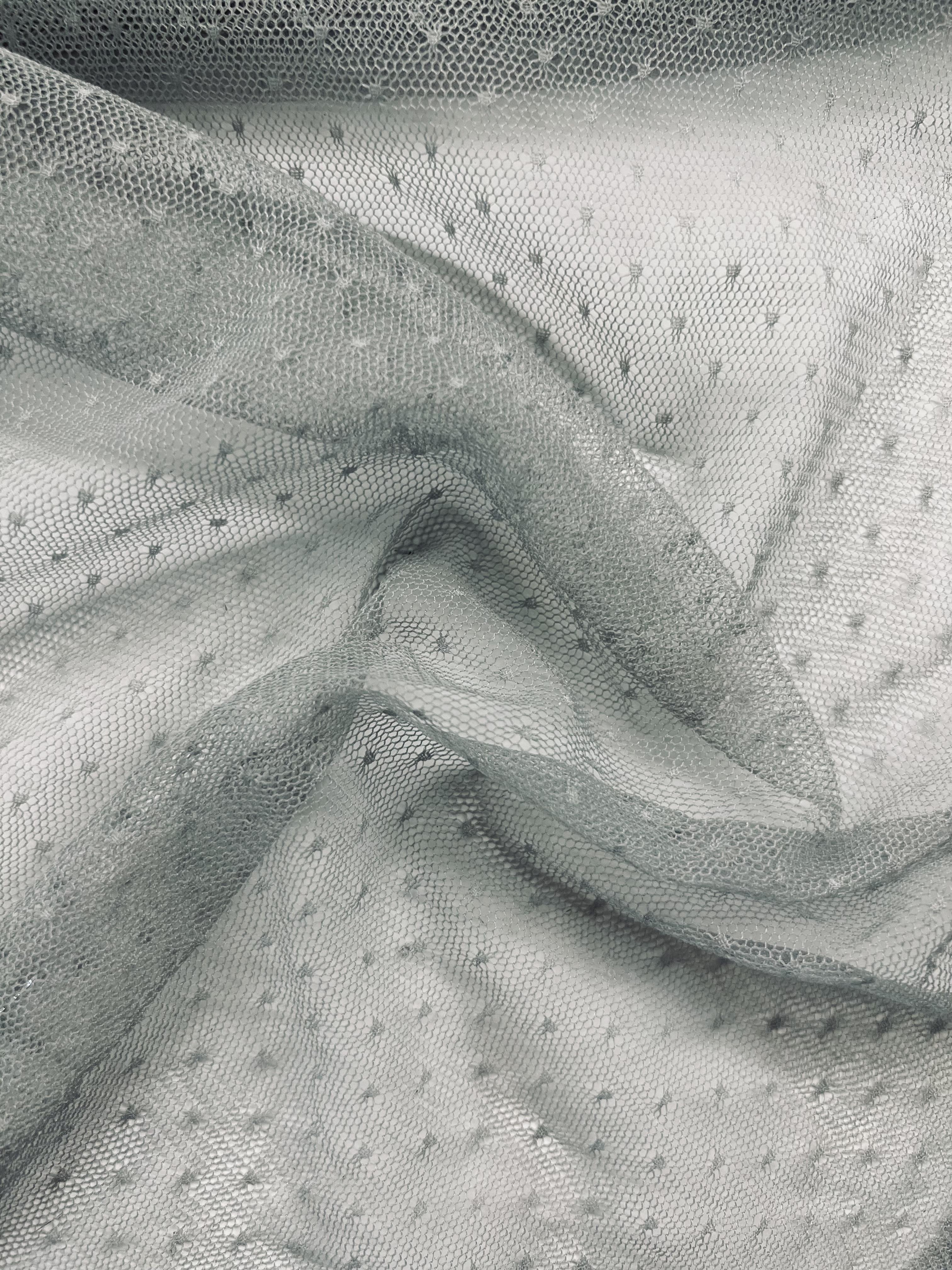 Point D'Esprit in Grey