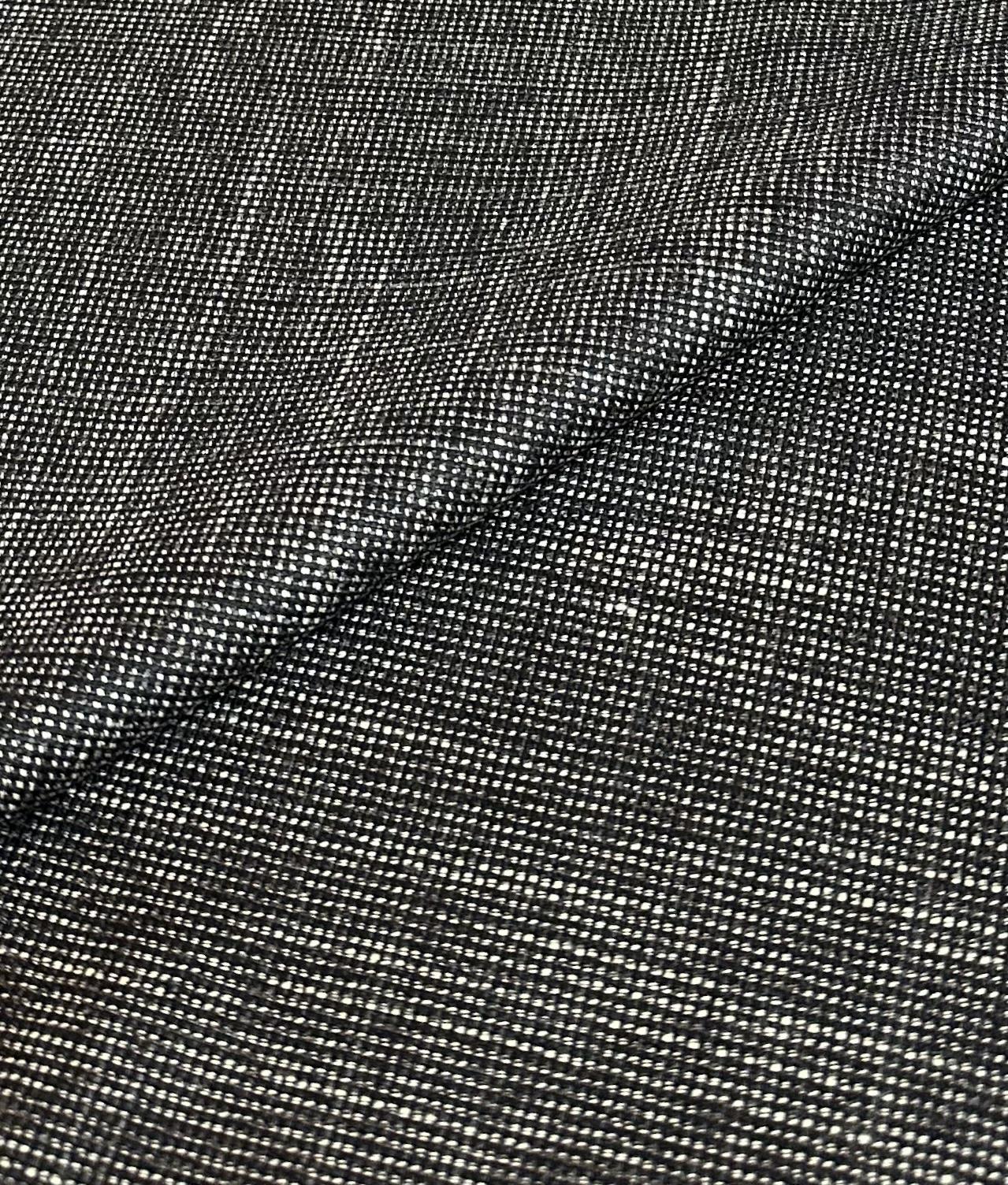Italian Silk and Wool Novelty Suiting in Black