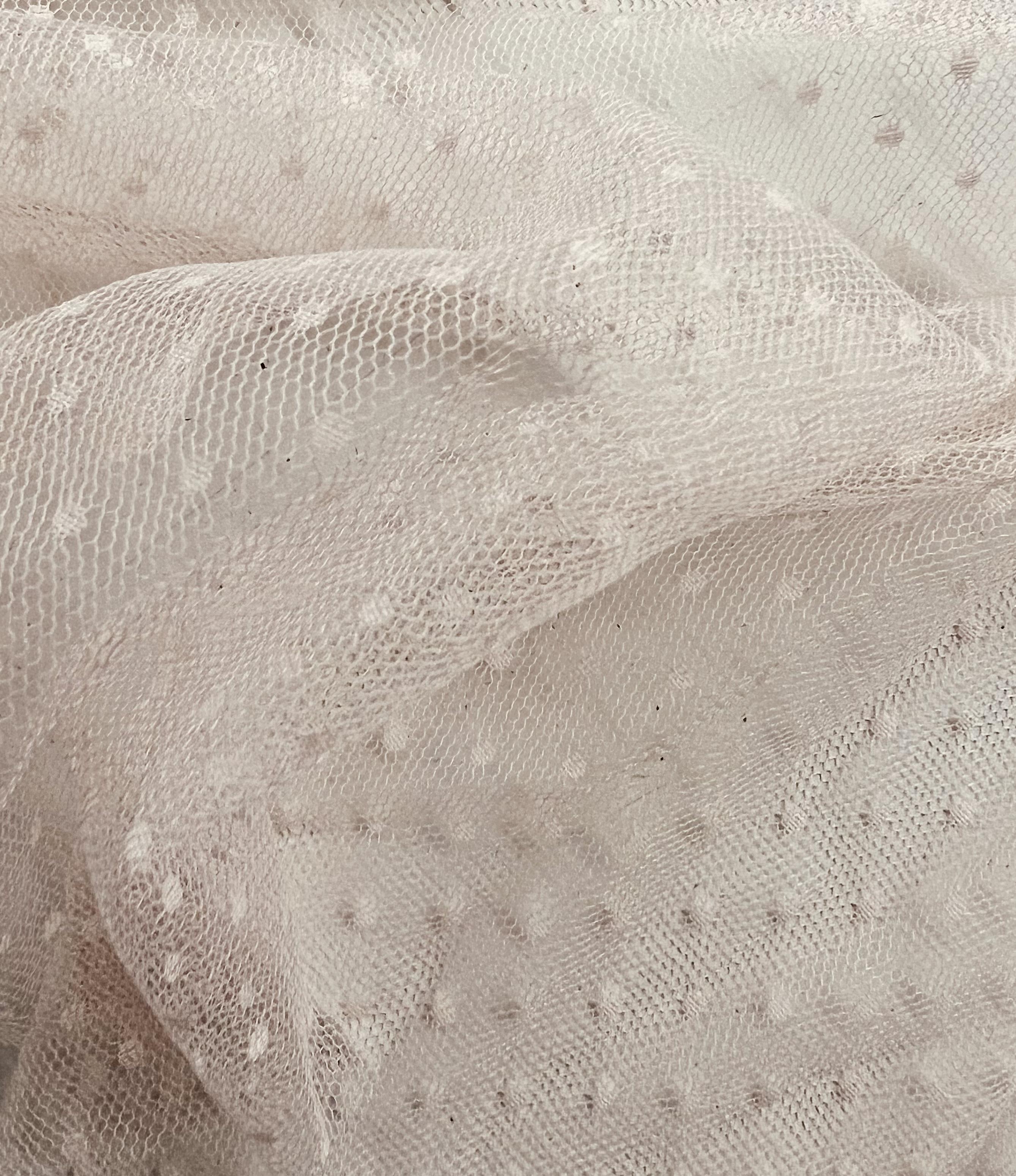 Nylon Point D'esprit in Blush