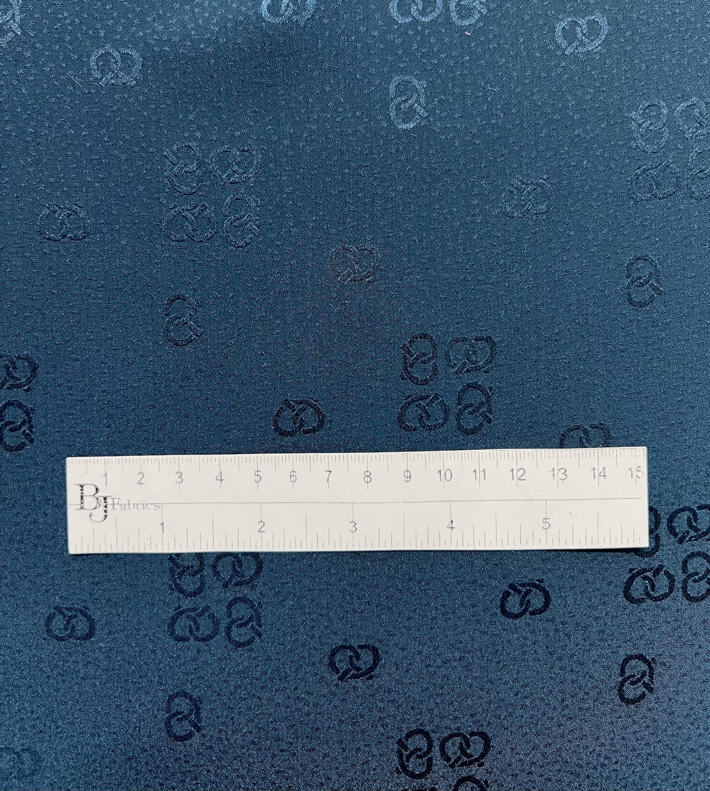 Vintage Silk Jacquard in Dark Teal