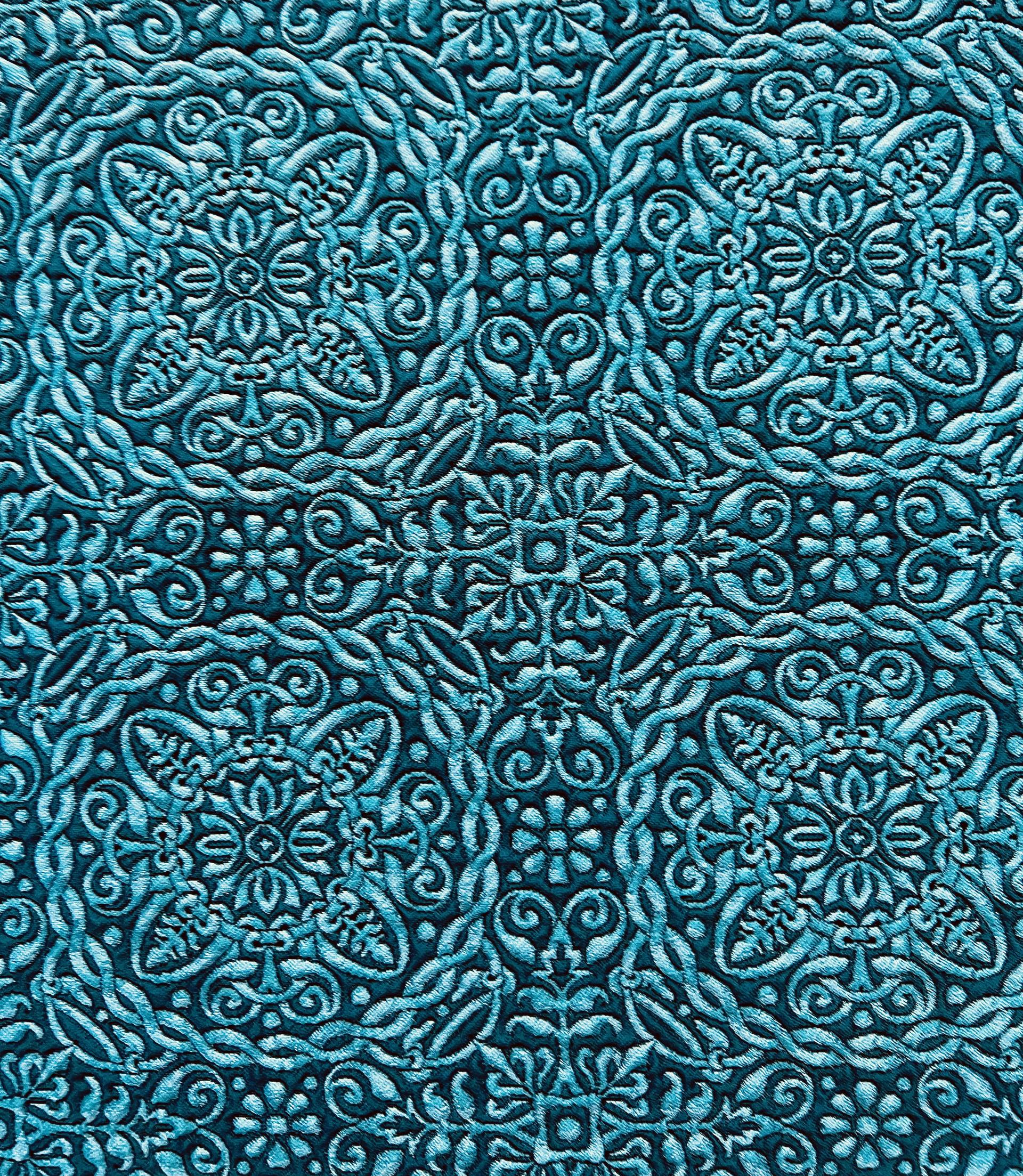 Celtic Style Brocade in Turquoise