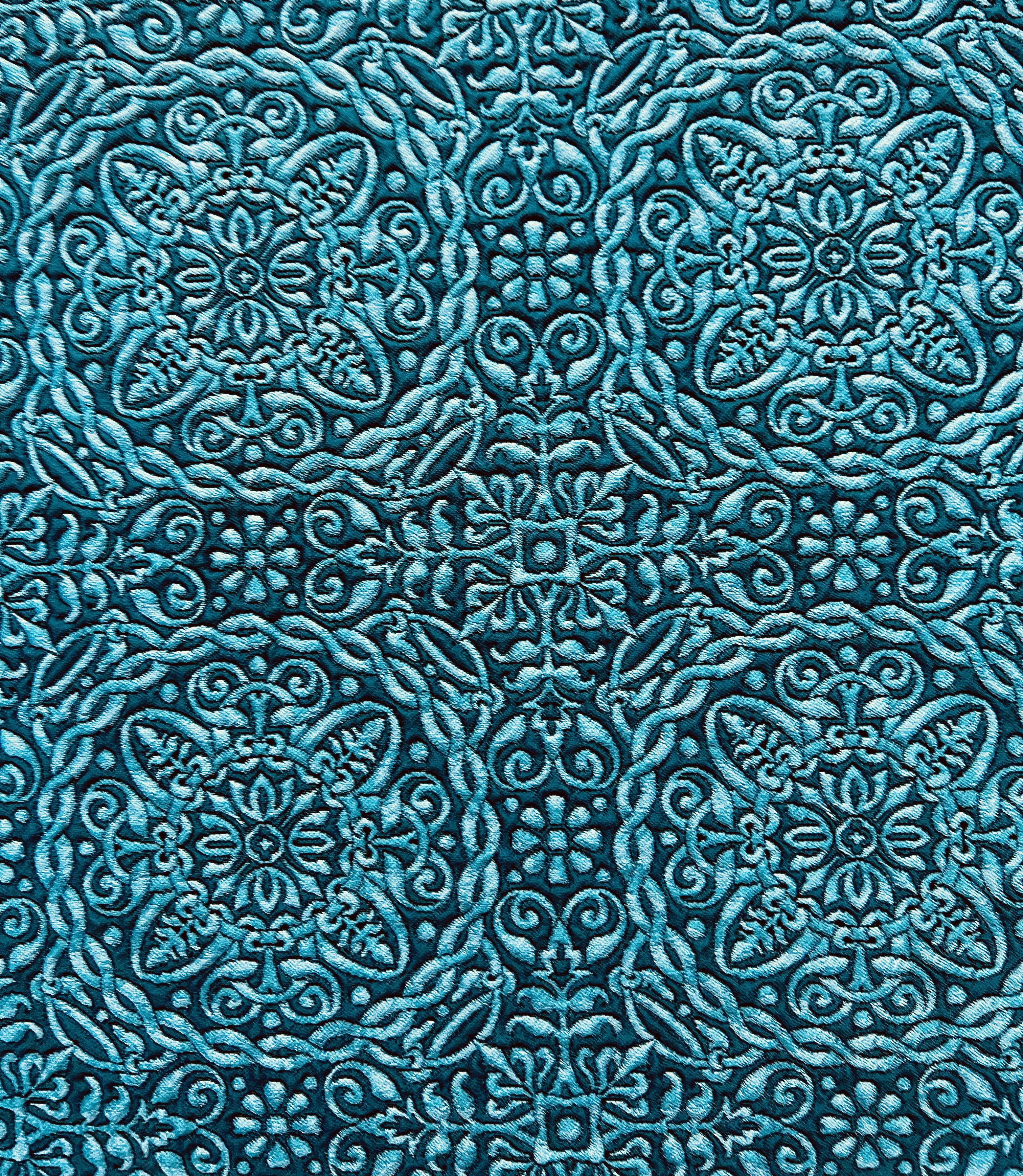 Celtic Style Brocade in Turquoise